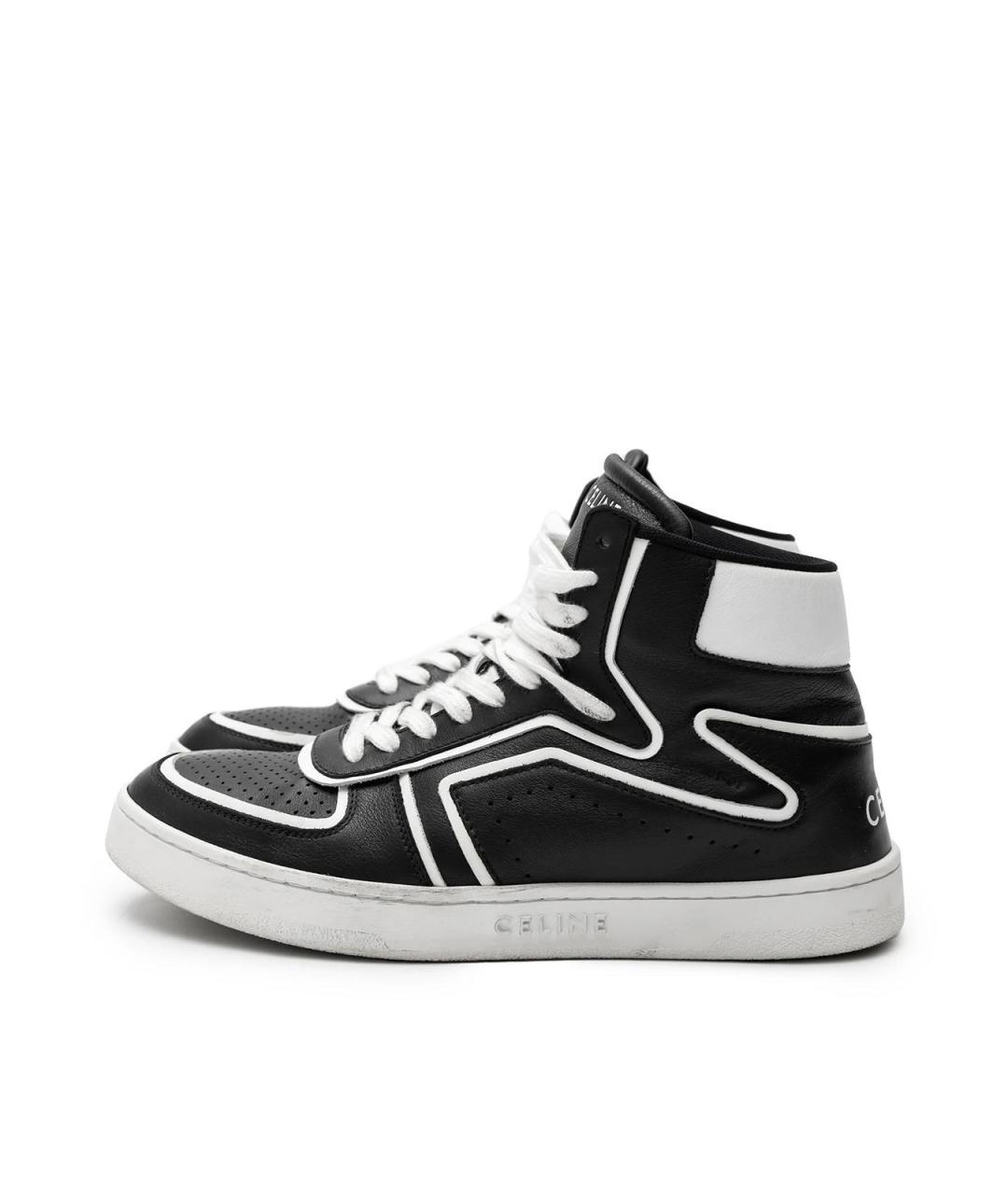 CELINE Черные кожаные кеды, фото 5