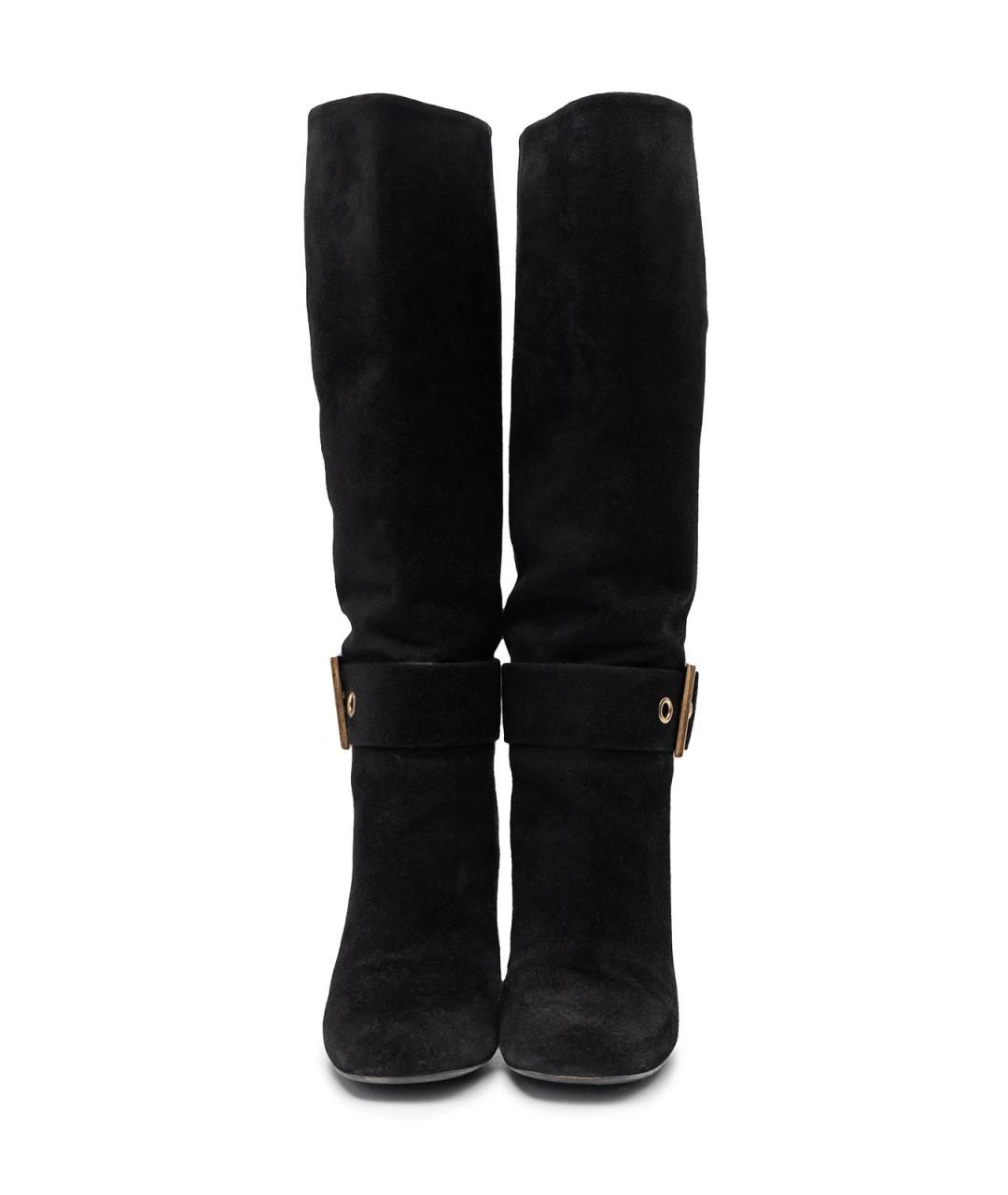 GUCCI Черные замшевые сапоги, фото 4