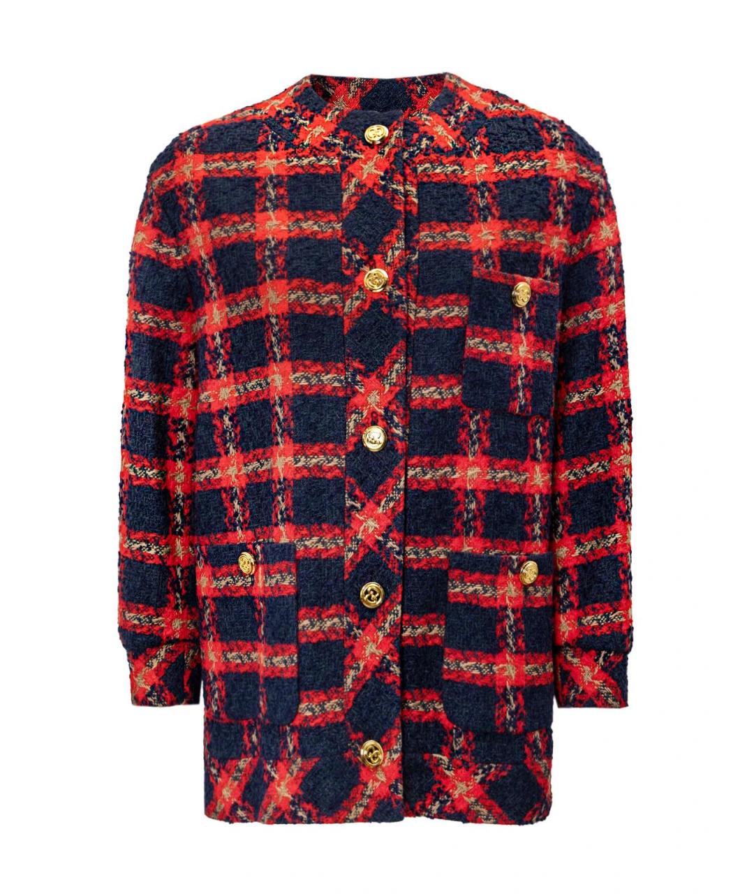 GUCCI Синий шерстяной жакет/пиджак, фото 2
