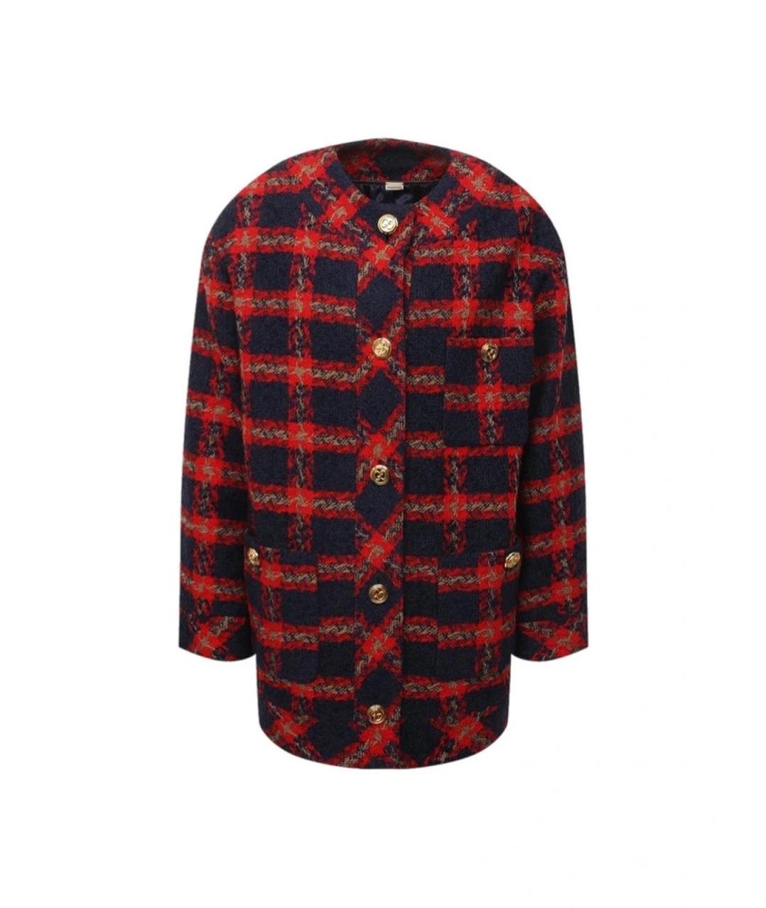 GUCCI Синий шерстяной жакет/пиджак, фото 5