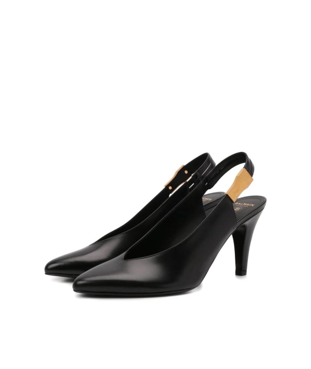 BALMAIN Черные кожаные туфли, фото 2