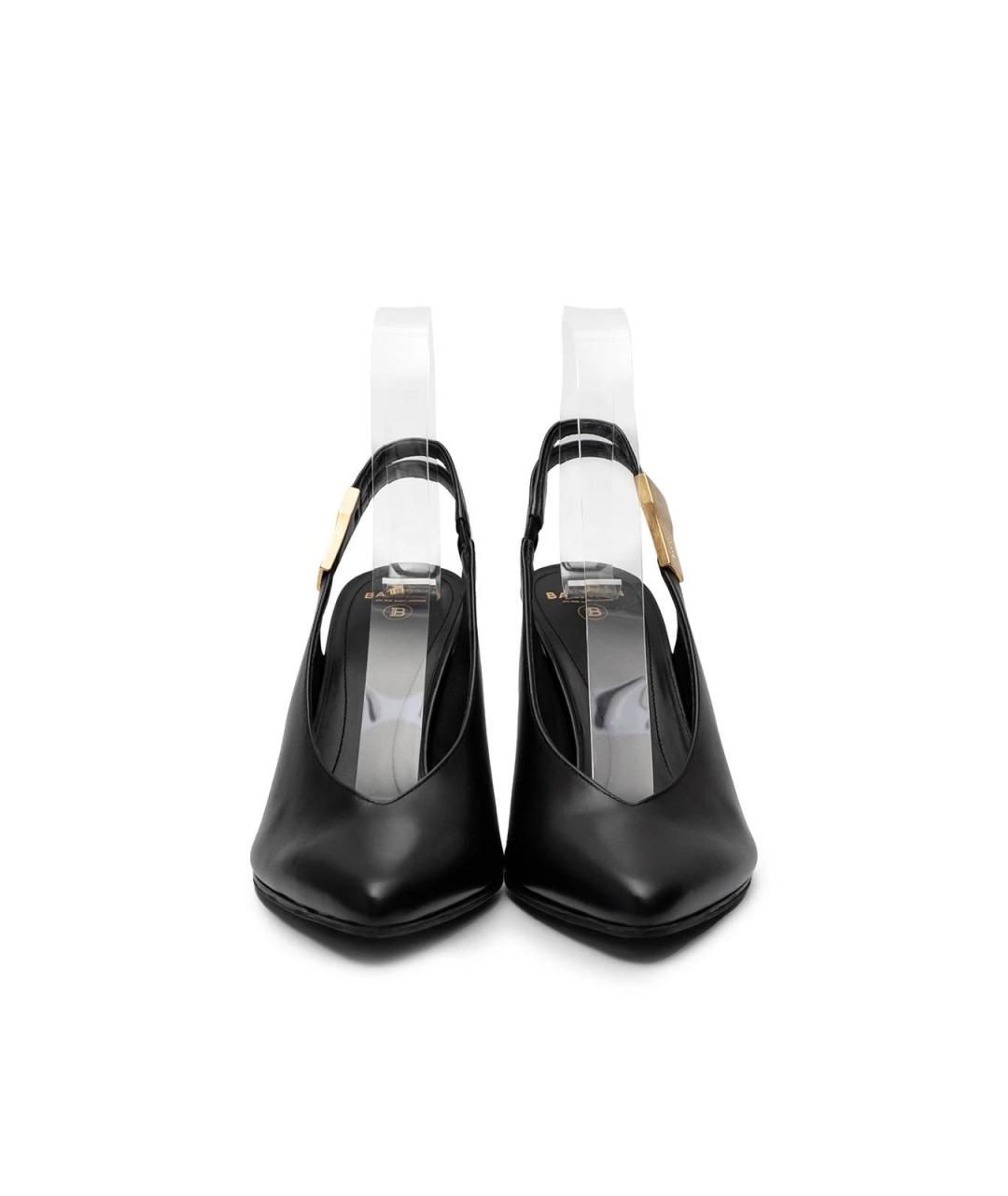 BALMAIN Черные кожаные туфли, фото 5