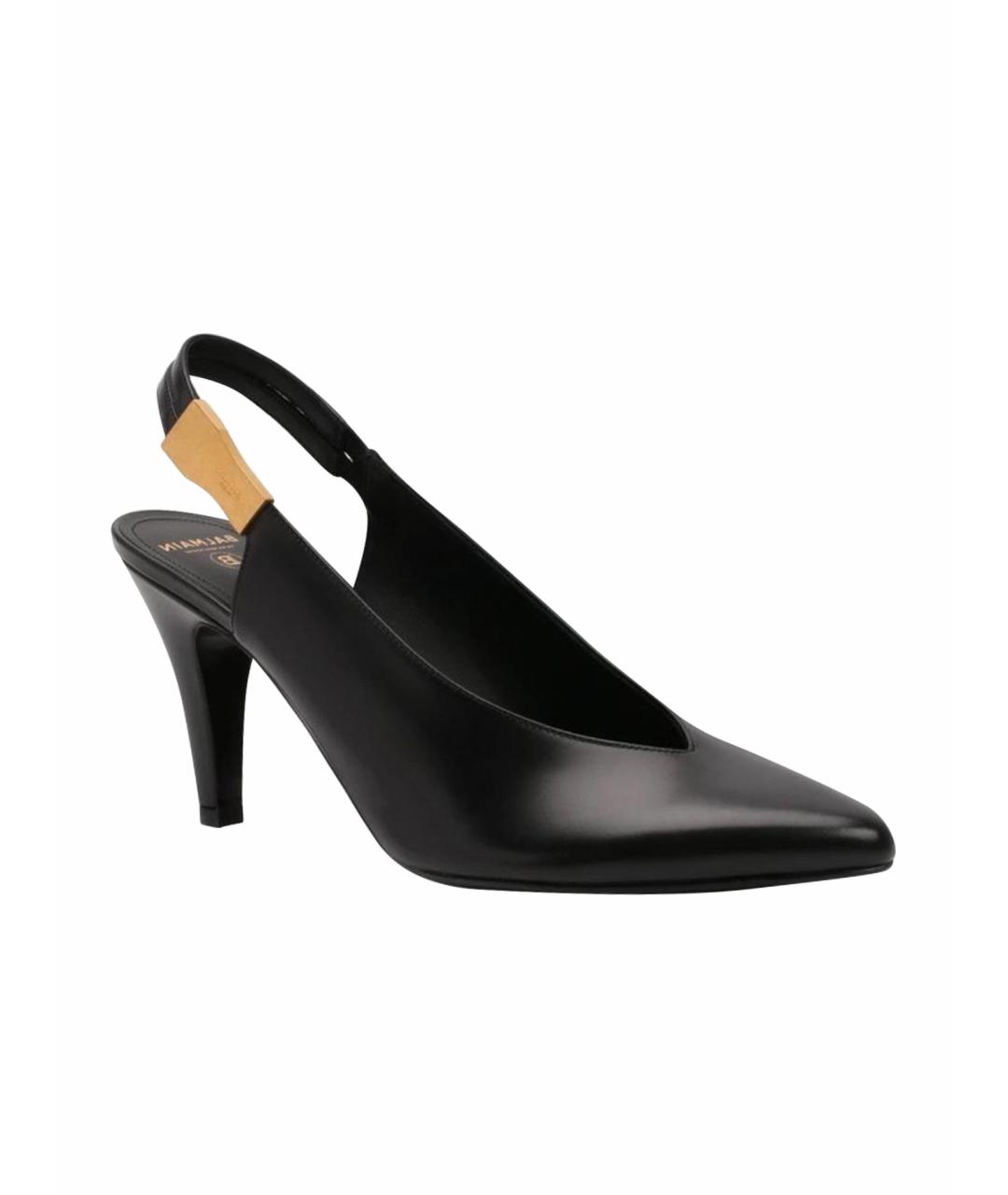 BALMAIN Черные кожаные туфли, фото 1