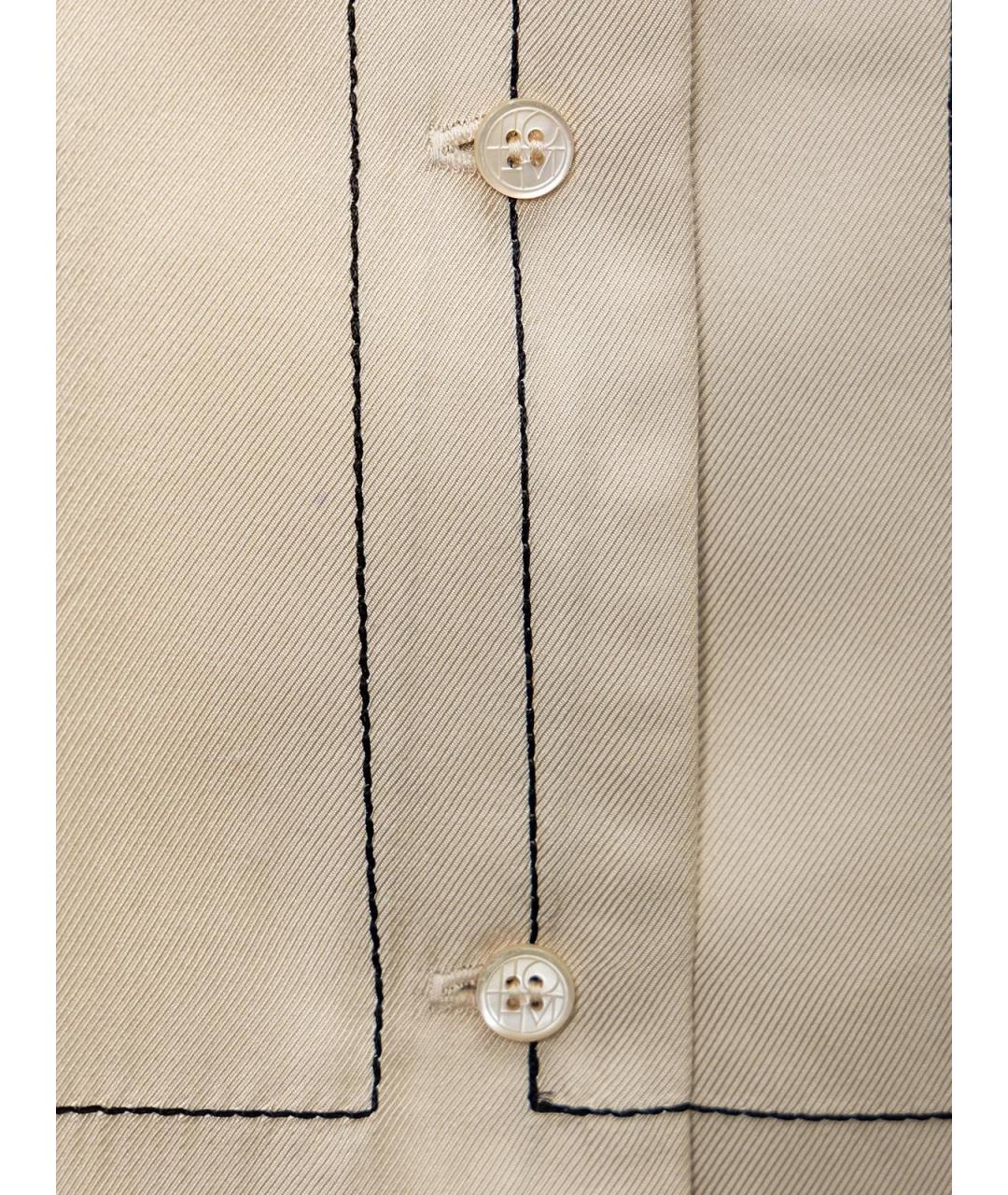 TOTEME Бежевый шелковый костюм с брюками, фото 3