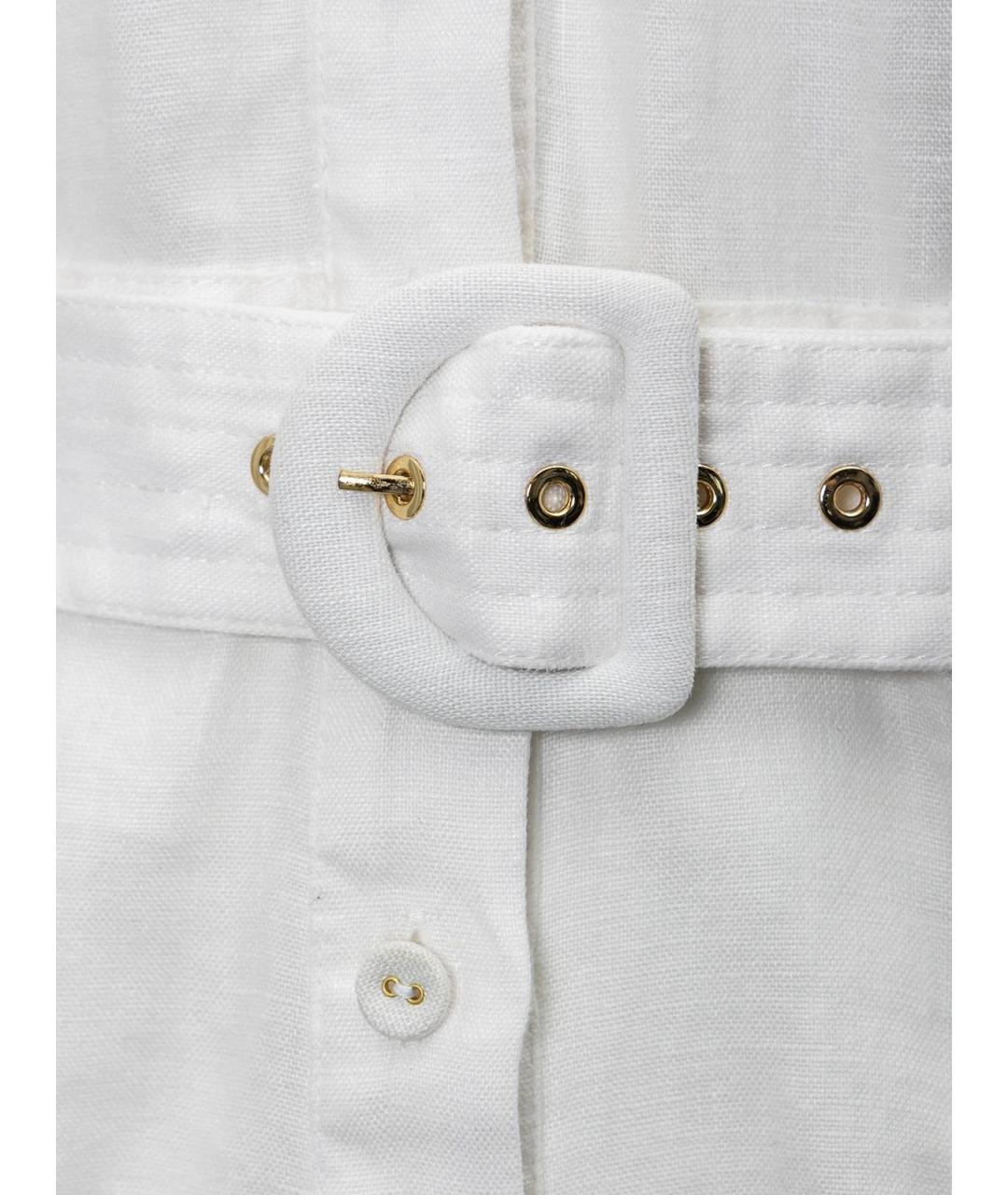 ZIMMERMANN Белый льняной комбинезон, фото 3