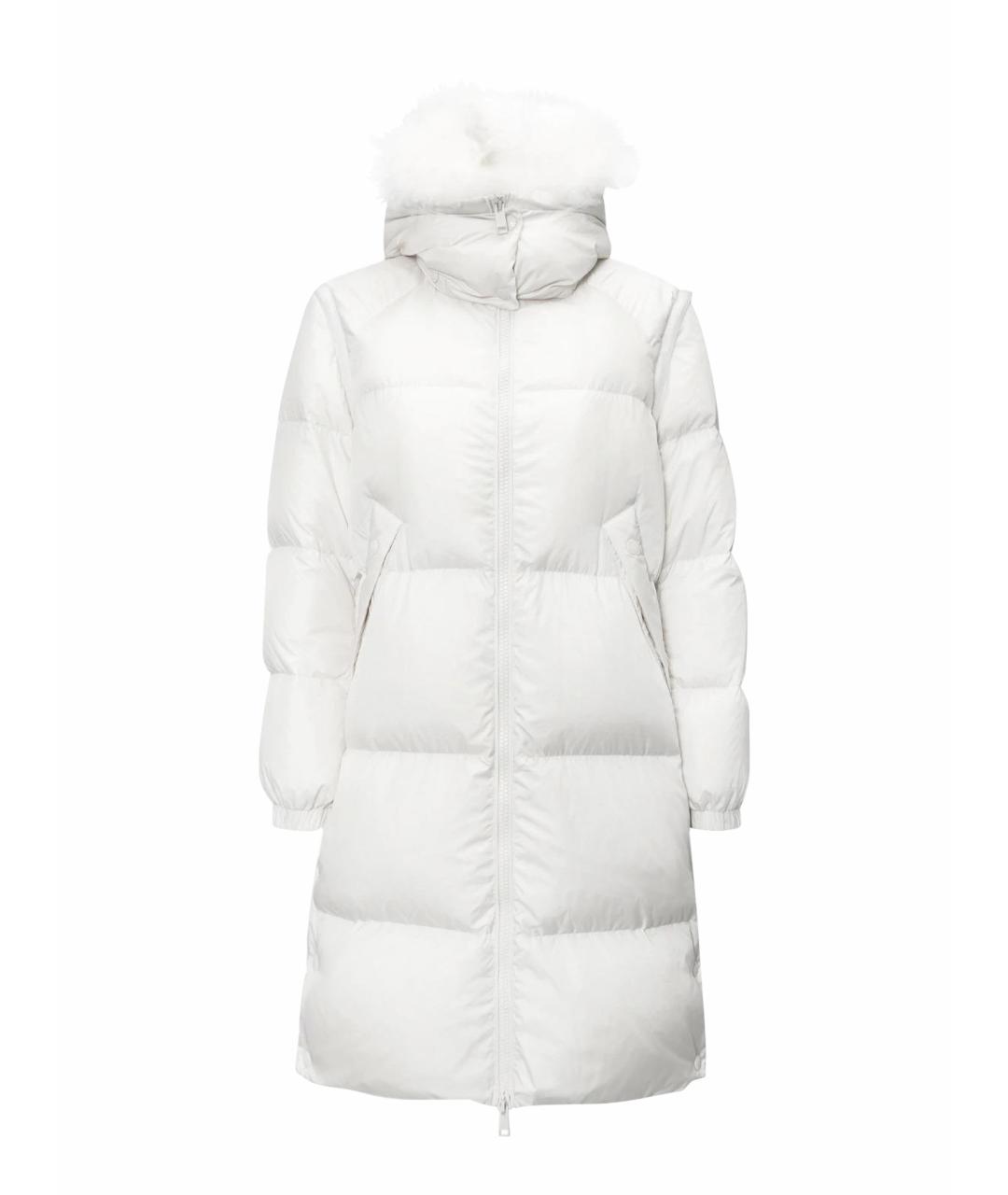 YVES SALOMON Белый полиэстеровый пуховик, фото 1
