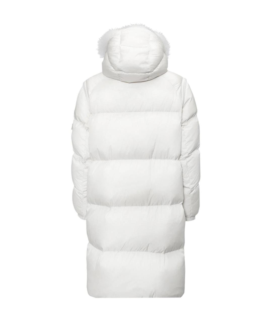YVES SALOMON Белый полиэстеровый пуховик, фото 2