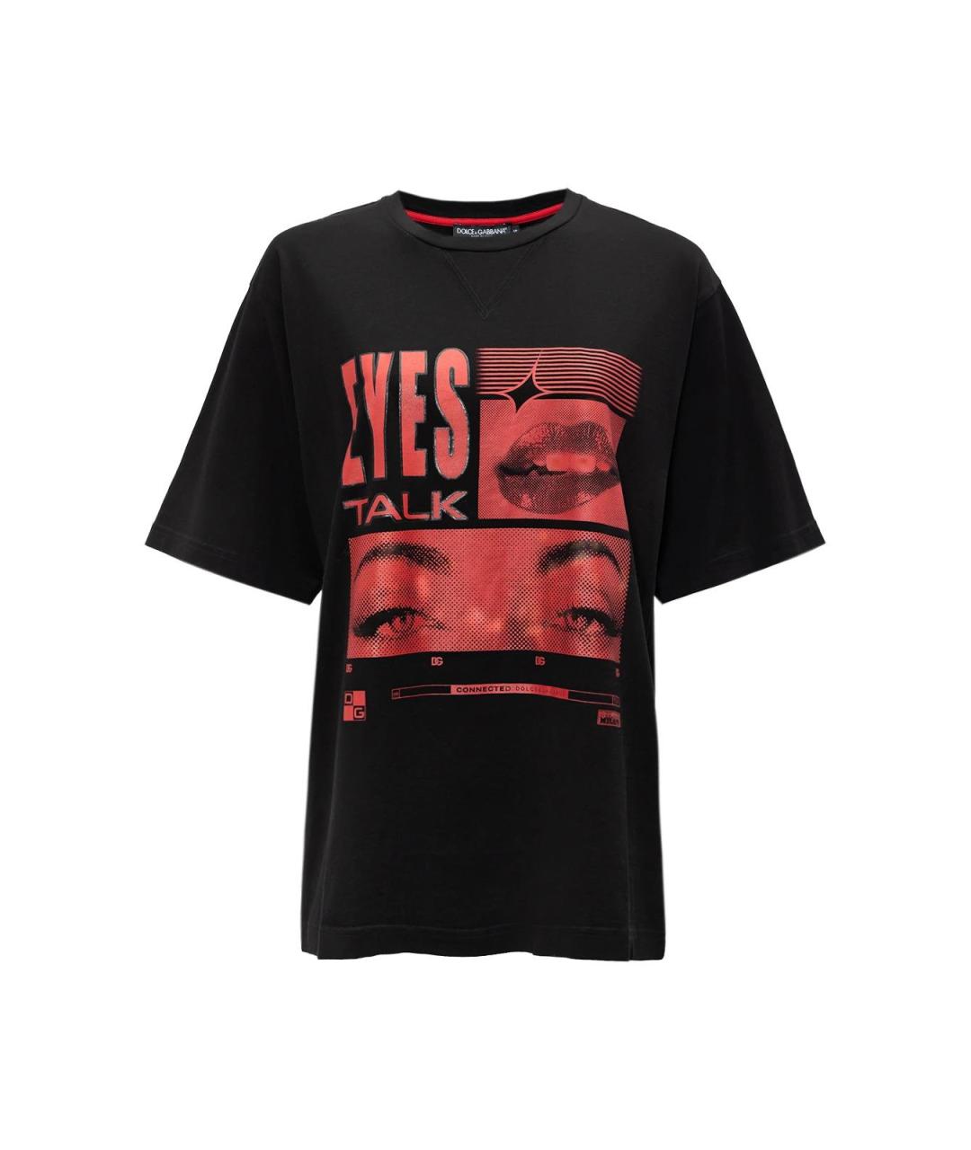 DOLCE&GABBANA Черная хлопковая футболка, фото 1
