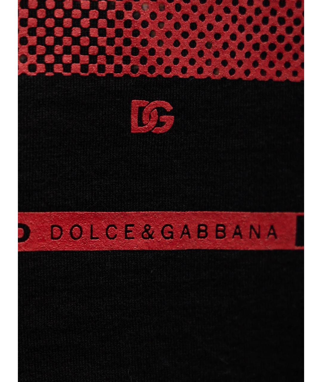 DOLCE&GABBANA Черная хлопковая футболка, фото 3