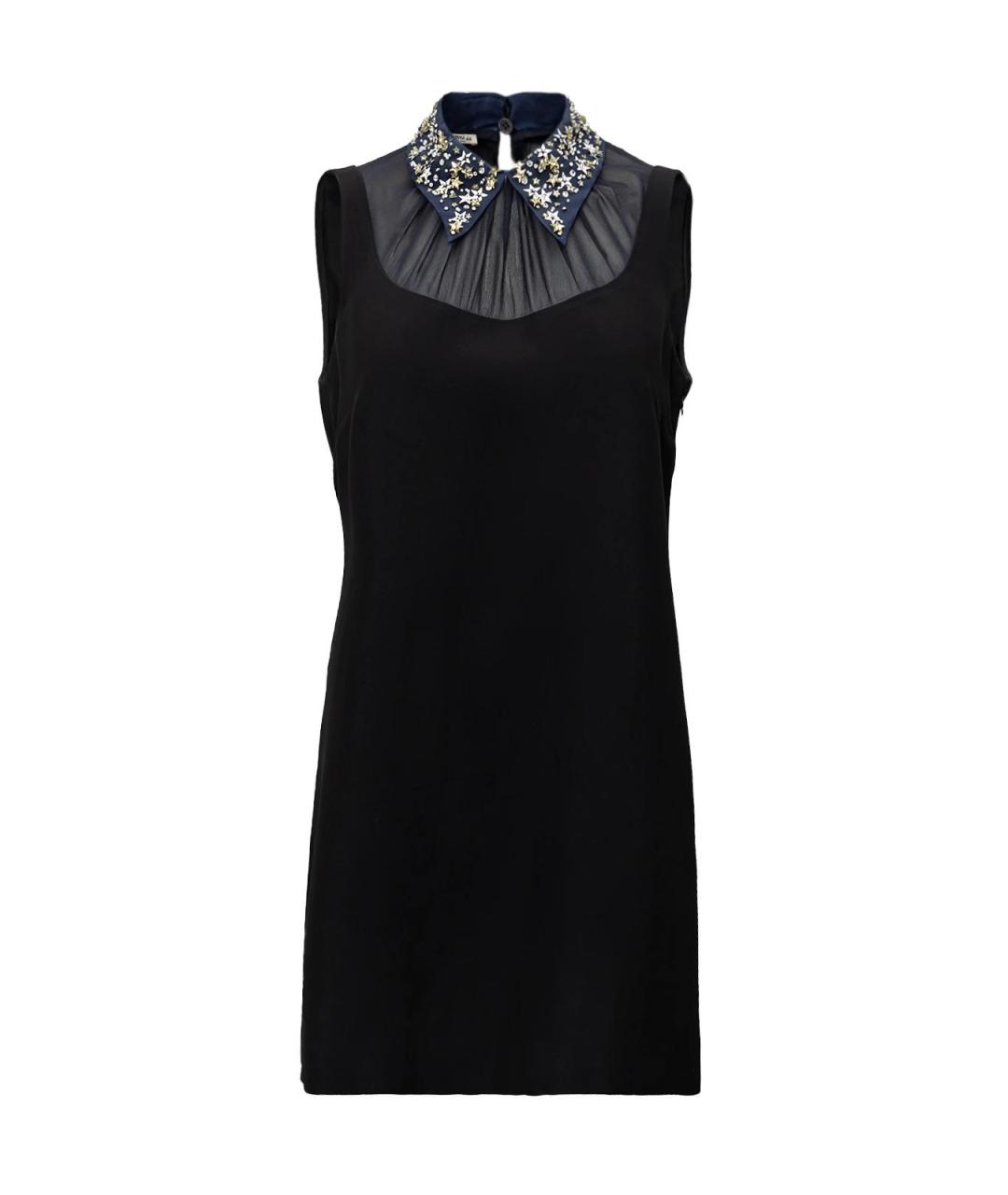 MIU MIU Синее шелковое повседневное платье, фото 4