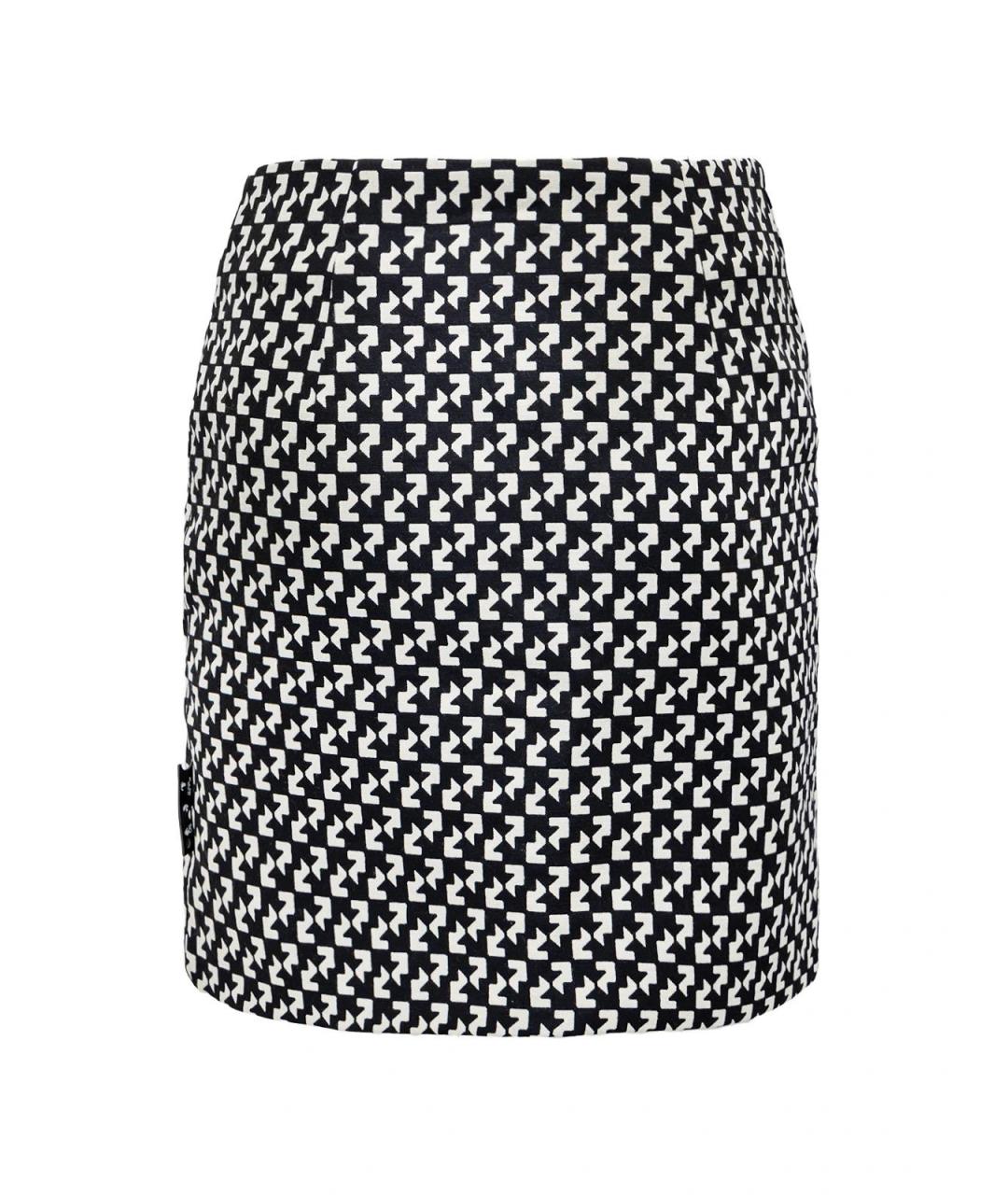 OFF-WHITE Черная шерстяная юбка миди, фото 2