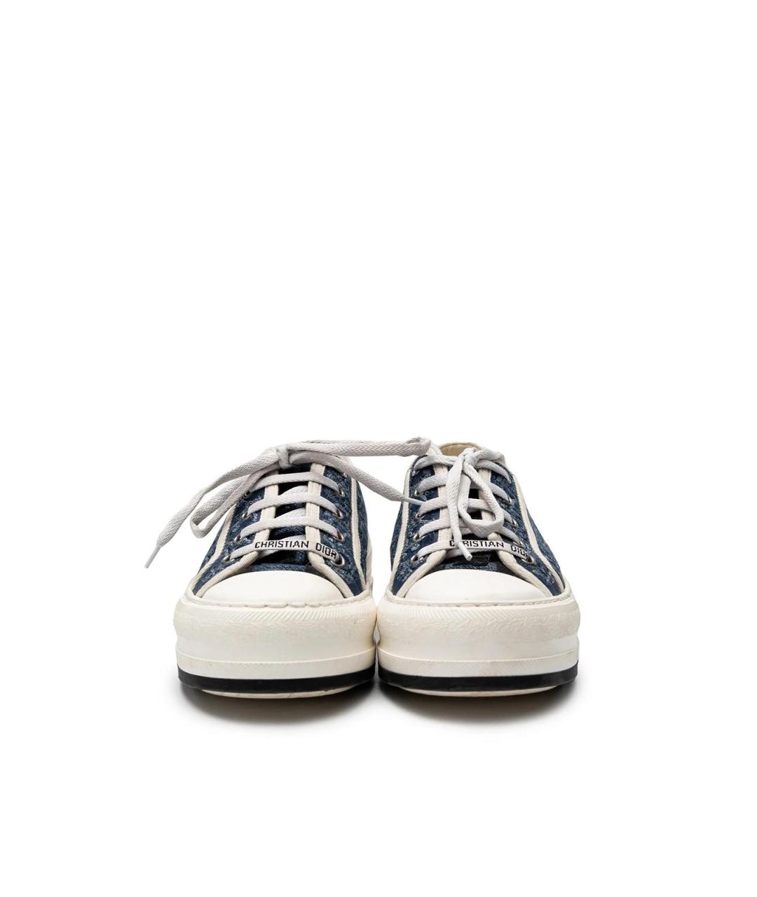 CHRISTIAN DIOR Синие текстильные кеды, фото 4
