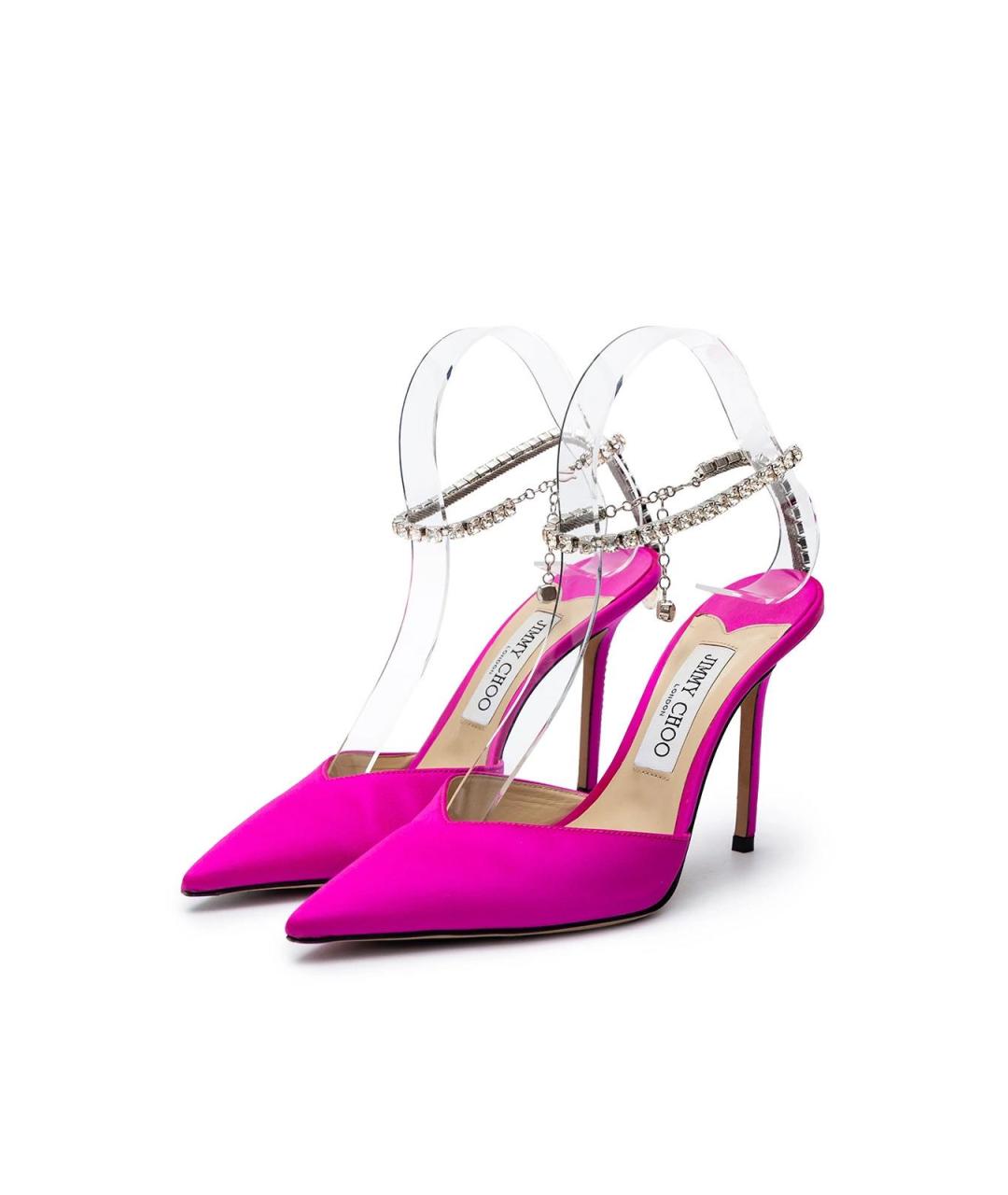 JIMMY CHOO Розовые текстильные туфли, фото 3