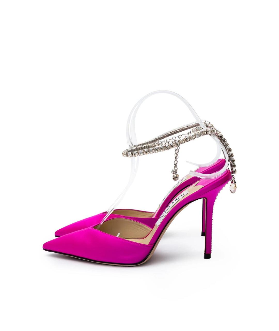 JIMMY CHOO Розовые текстильные туфли, фото 2