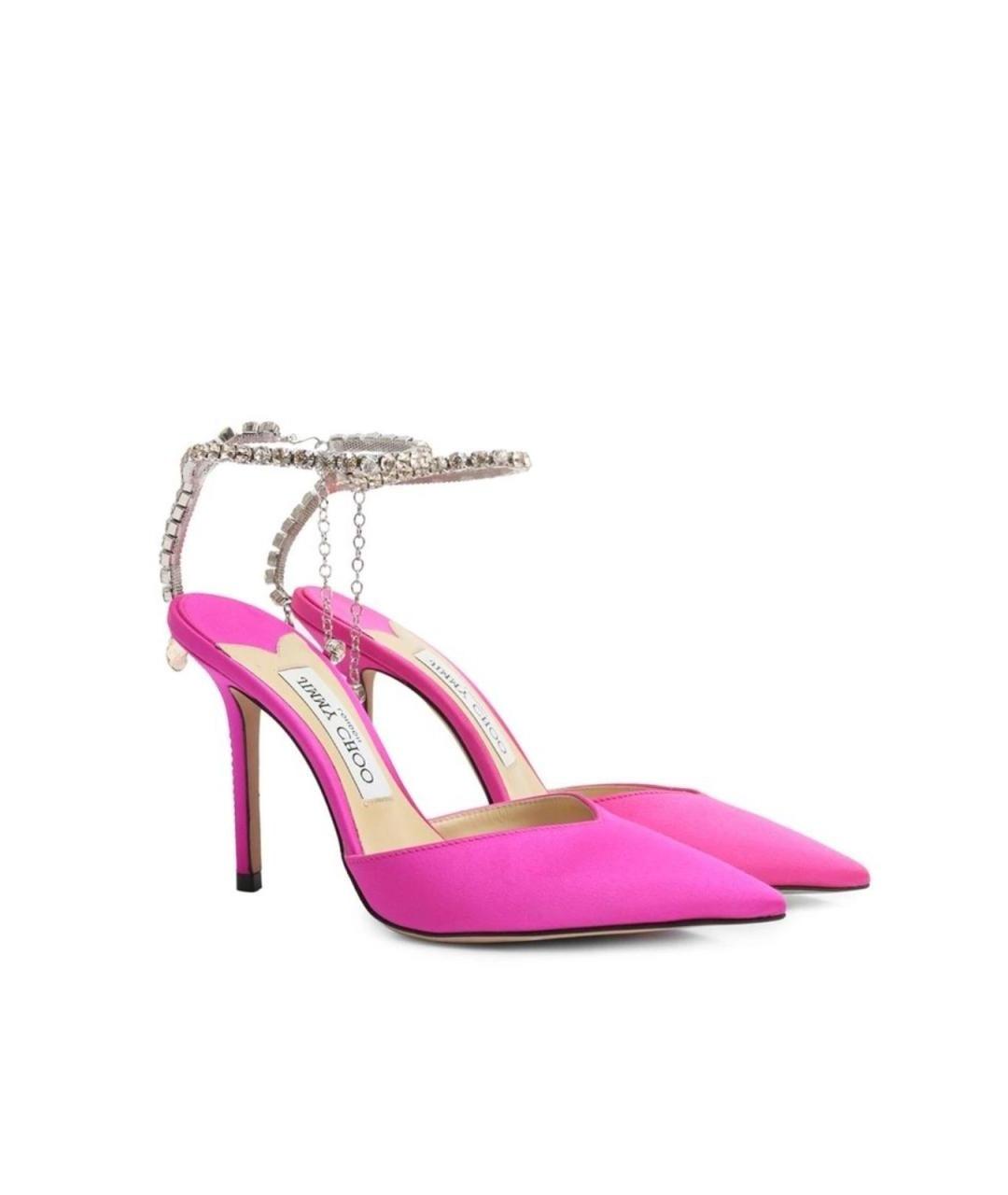 JIMMY CHOO Розовые текстильные туфли, фото 1