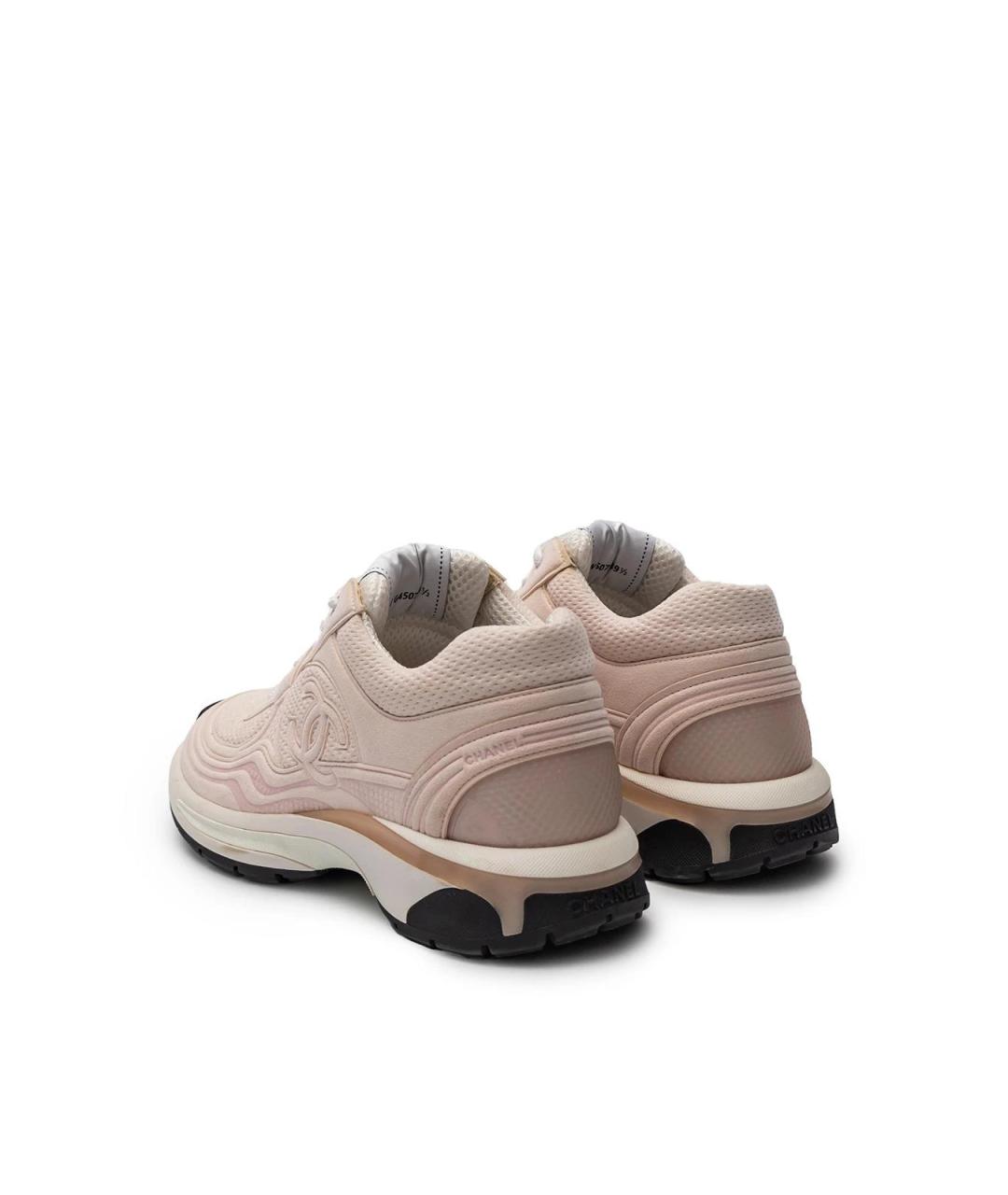 CHANEL Розовые замшевые кроссовки, фото 3
