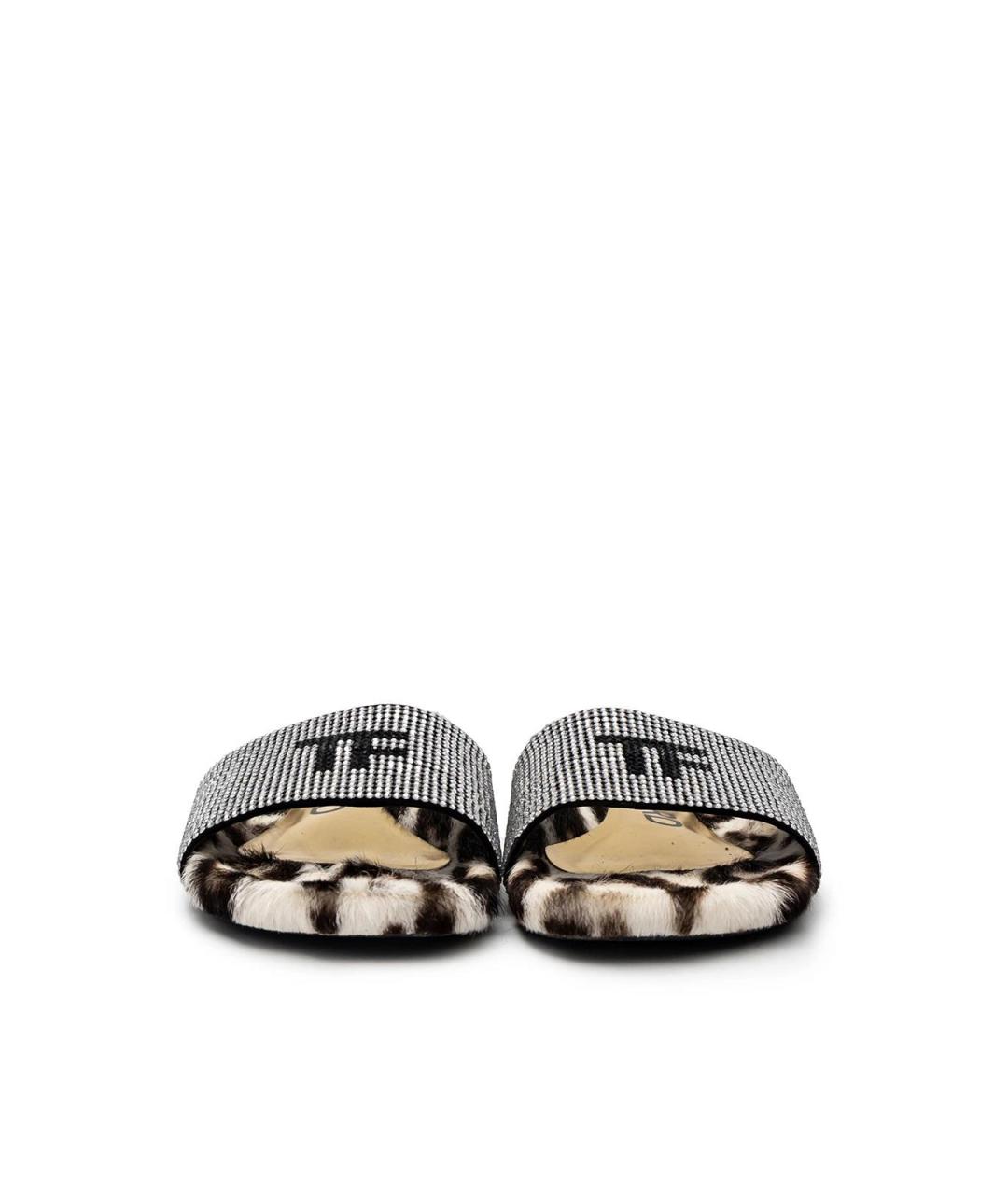 TOM FORD Черные кожаные шлепанцы, фото 4