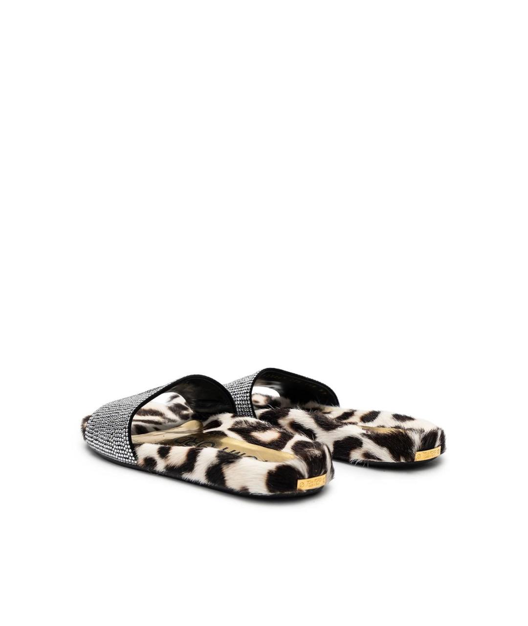 TOM FORD Черные кожаные шлепанцы, фото 3