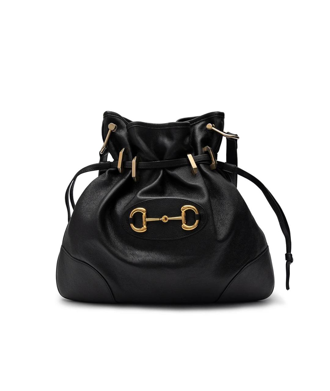 GUCCI Черная кожаная сумка через плечо, фото 2