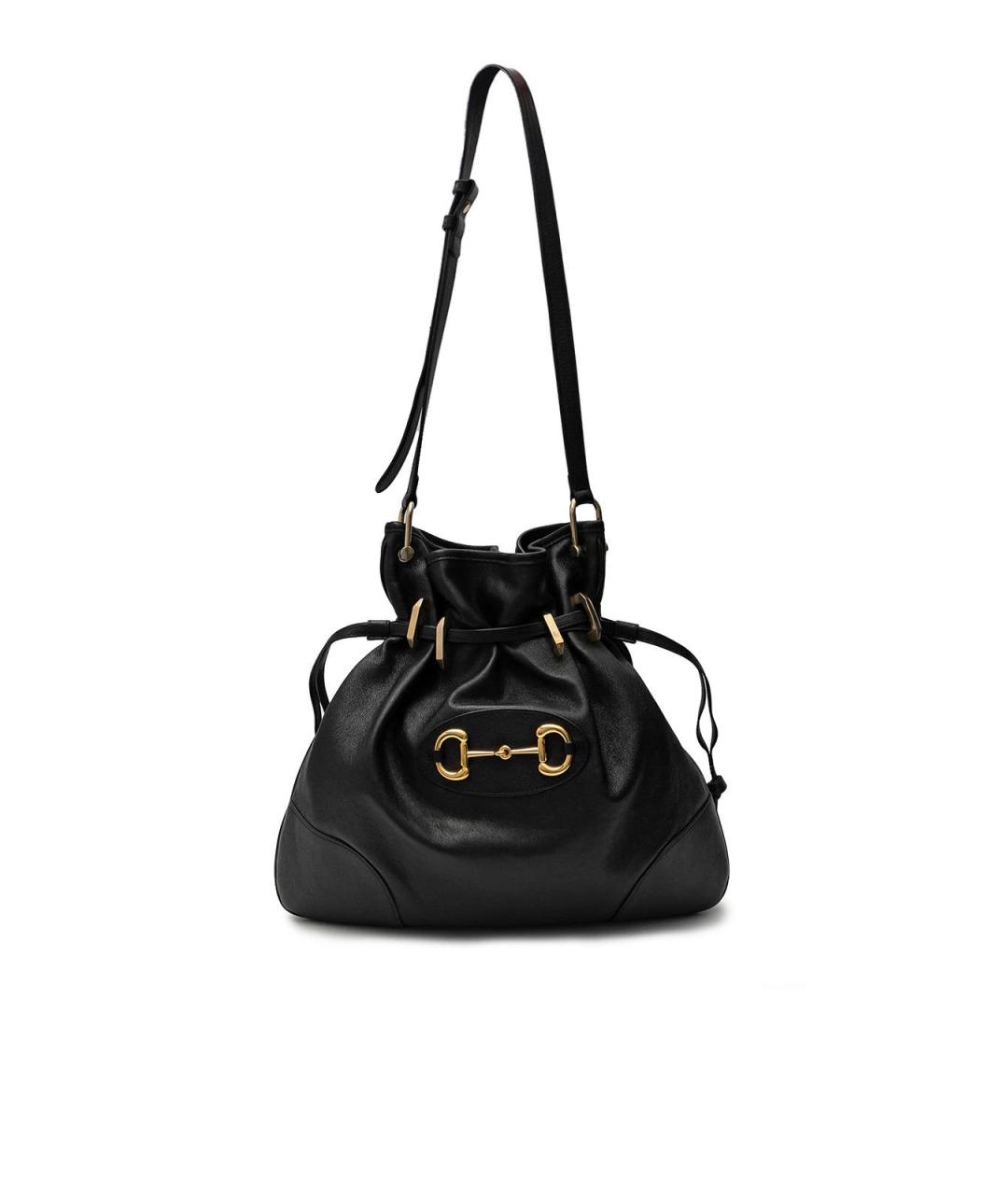 GUCCI Черная кожаная сумка через плечо, фото 5