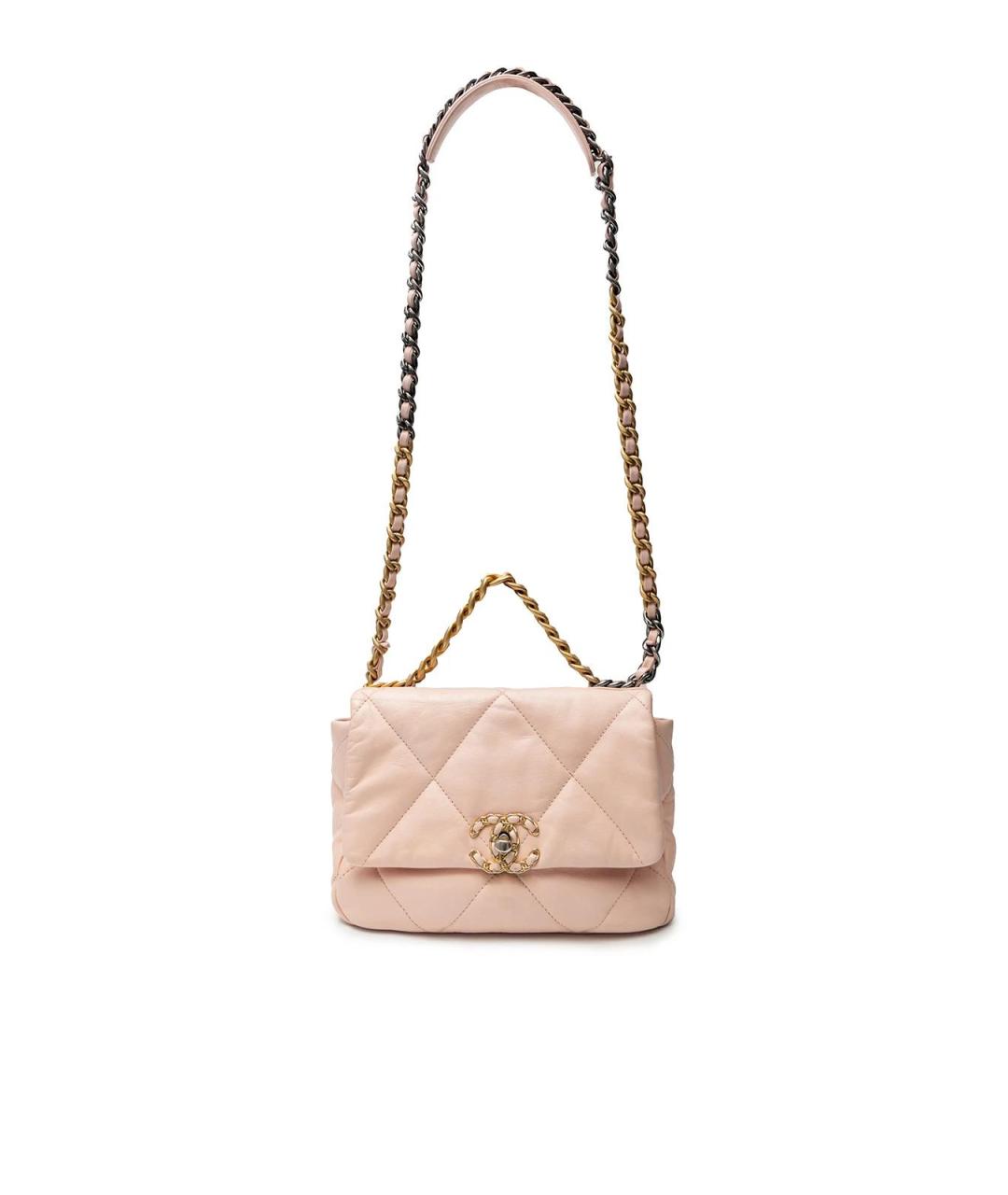 CHANEL Розовая кожаная сумка через плечо, фото 4