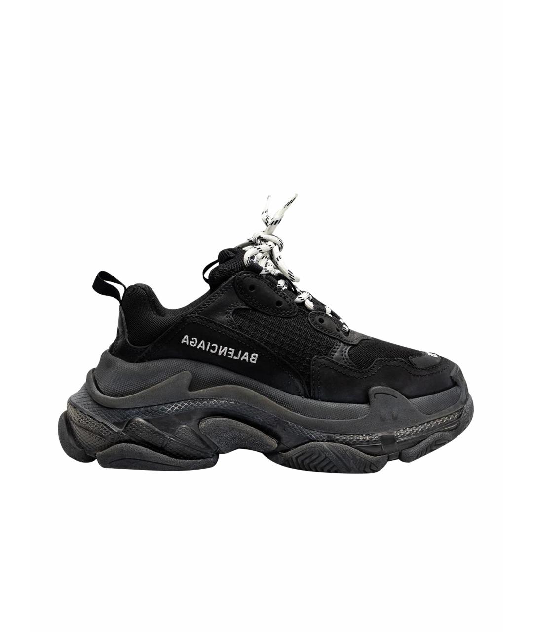 BALENCIAGA Черные текстильные кроссовки, фото 1