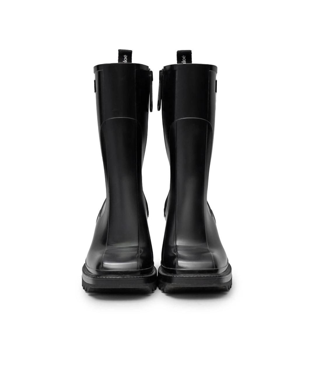 CHLOE Черные резиновые полусапоги, фото 4