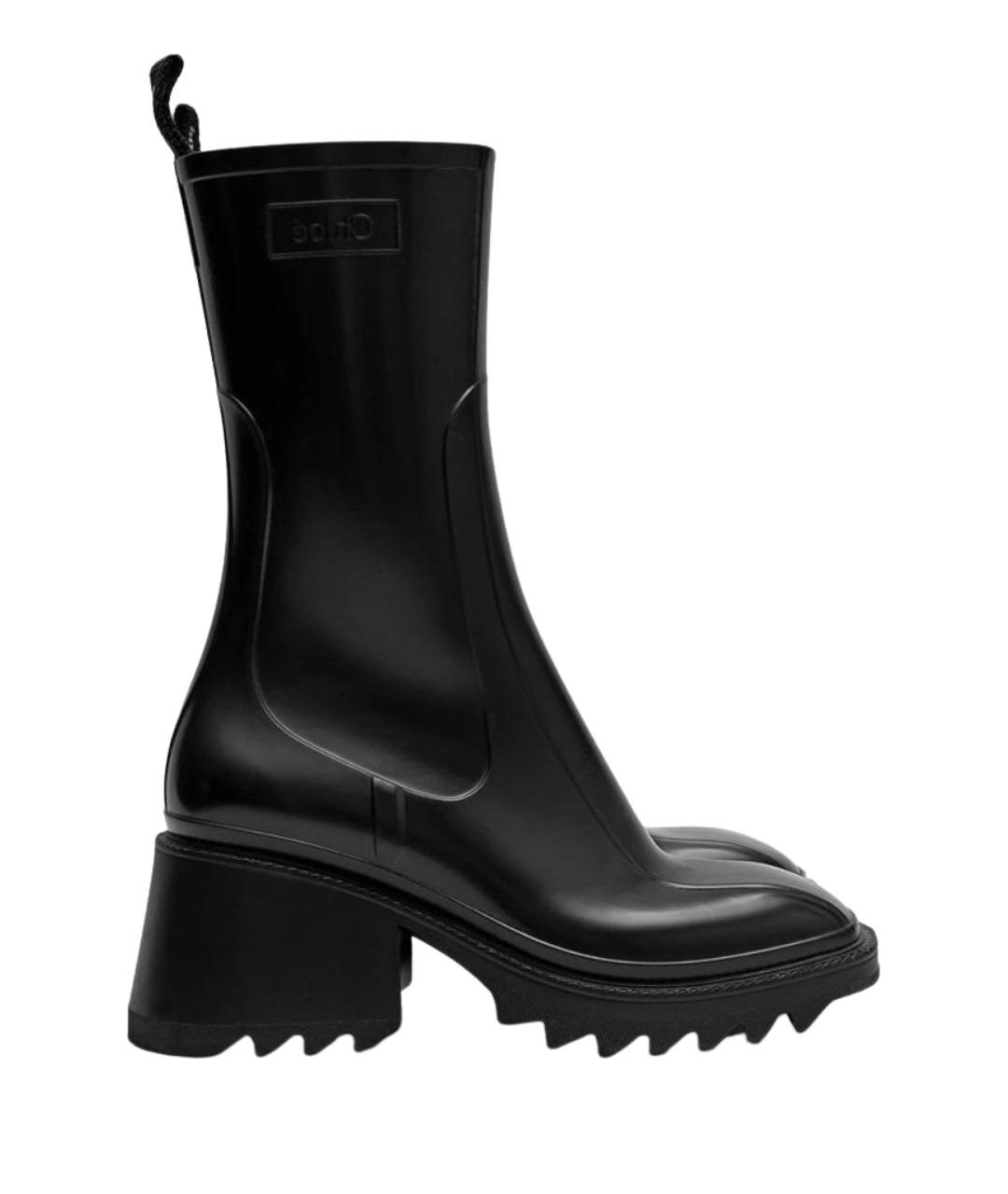 CHLOE Черные резиновые полусапоги, фото 1
