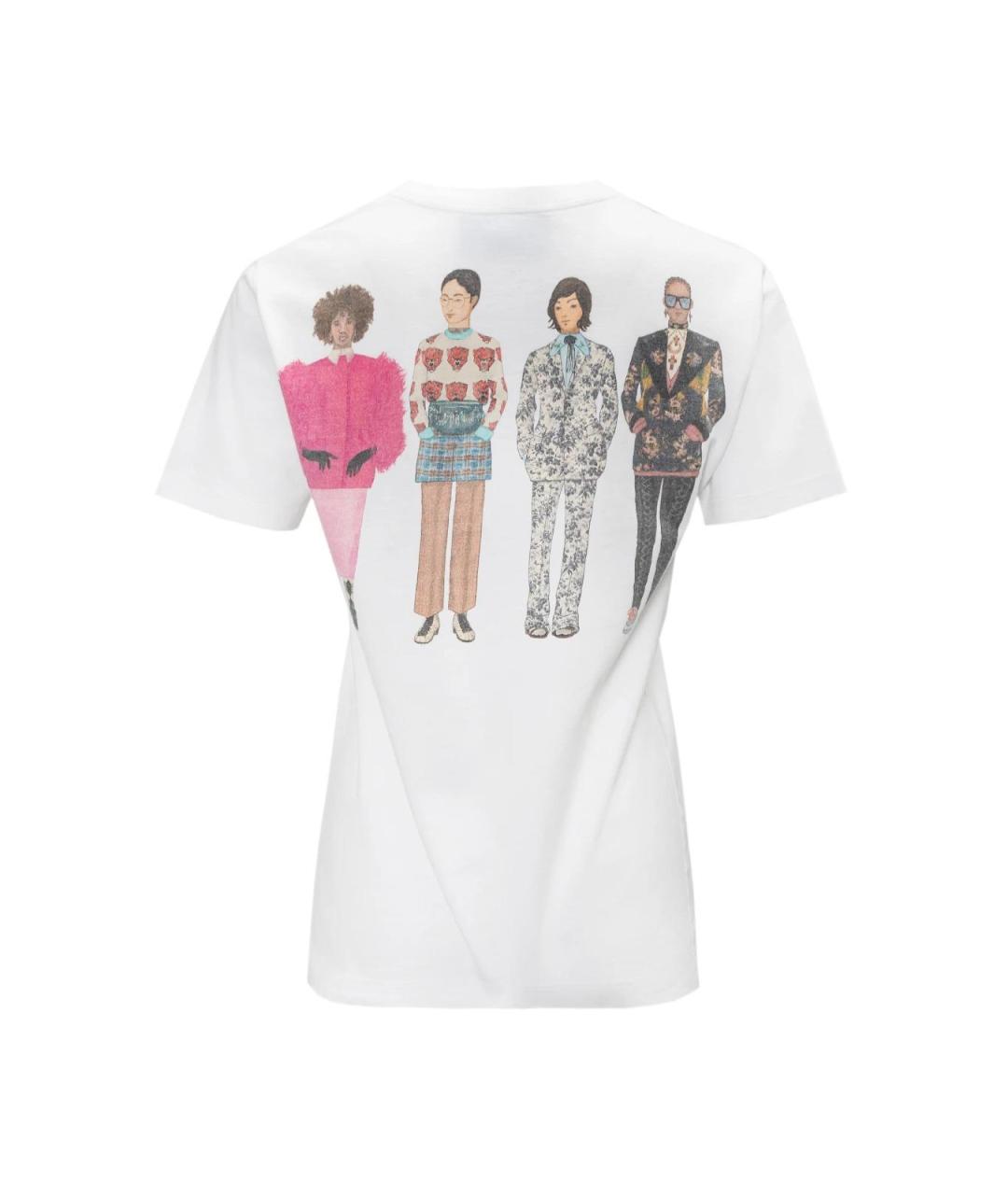 GUCCI Белая хлопковая футболка, фото 2