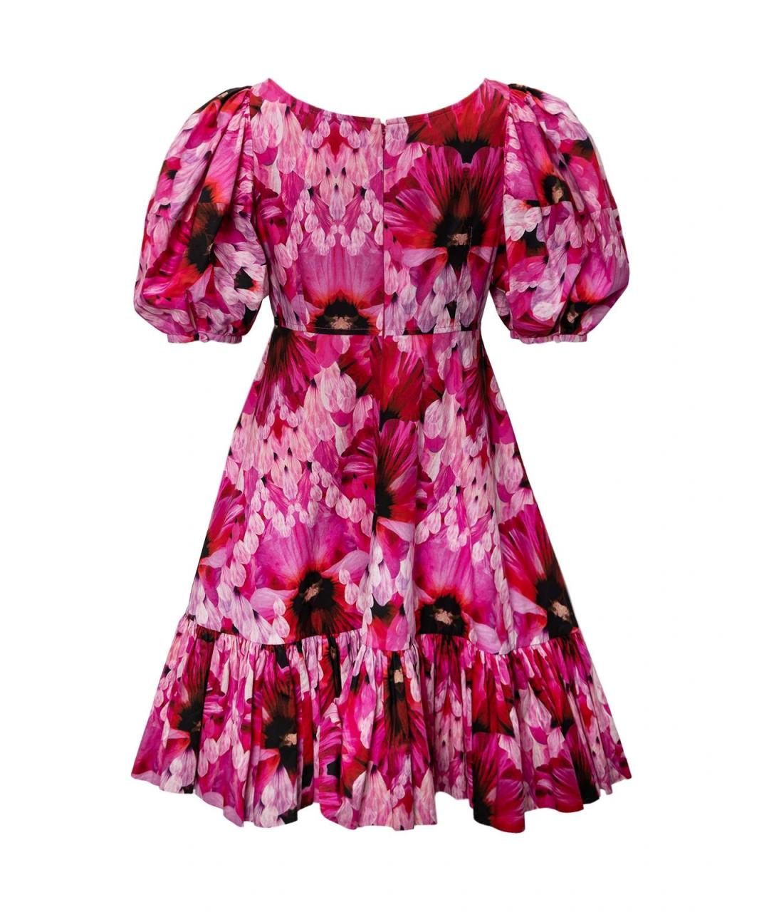 ALEXANDER MCQUEEN Розовое хлопковое повседневное платье, фото 3