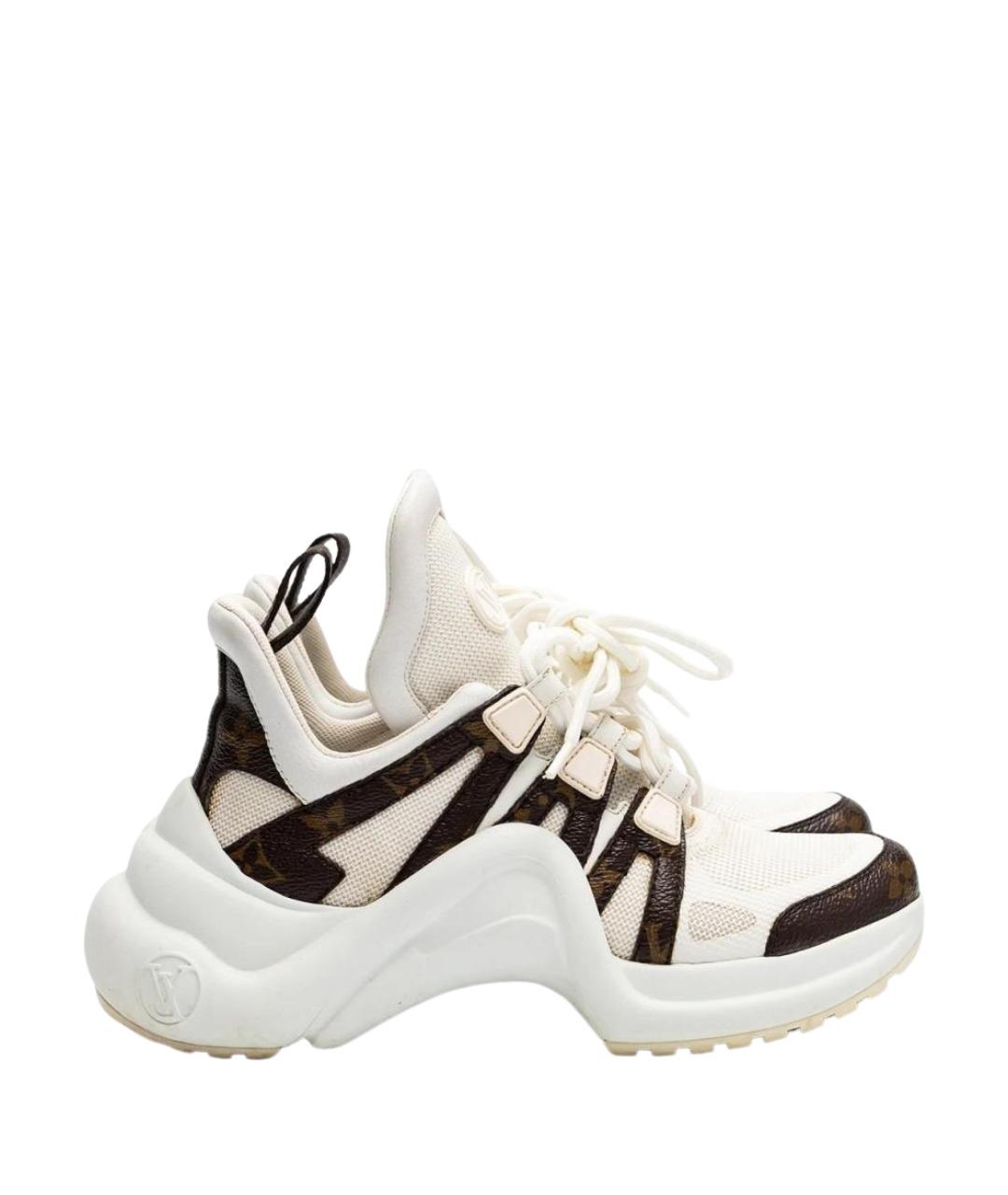 LOUIS VUITTON Белые текстильные кроссовки, фото 1