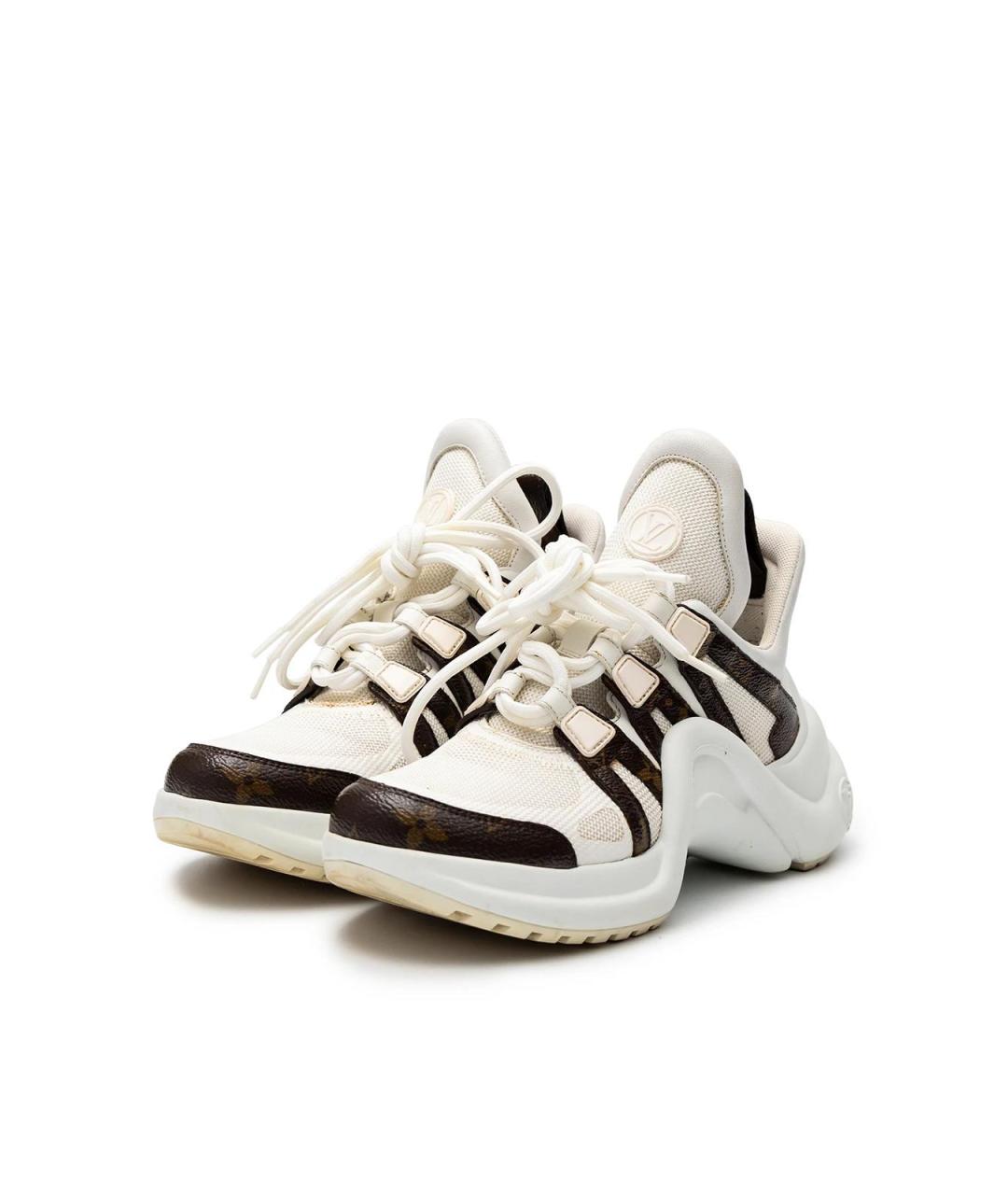 LOUIS VUITTON Белые текстильные кроссовки, фото 2