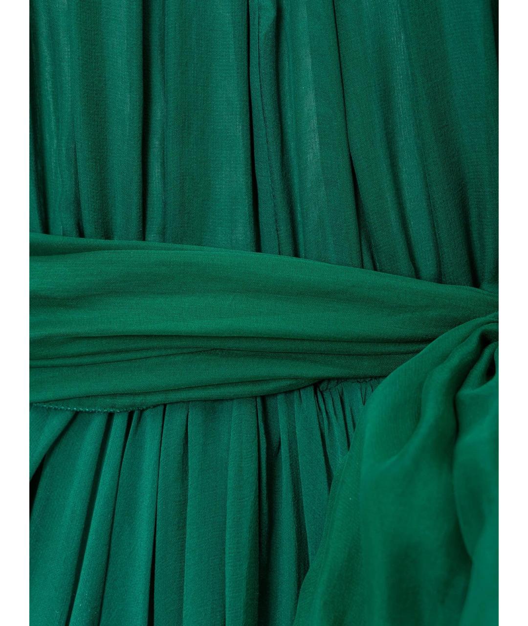 DOLCE&GABBANA Зеленые шелковое повседневное платье, фото 3