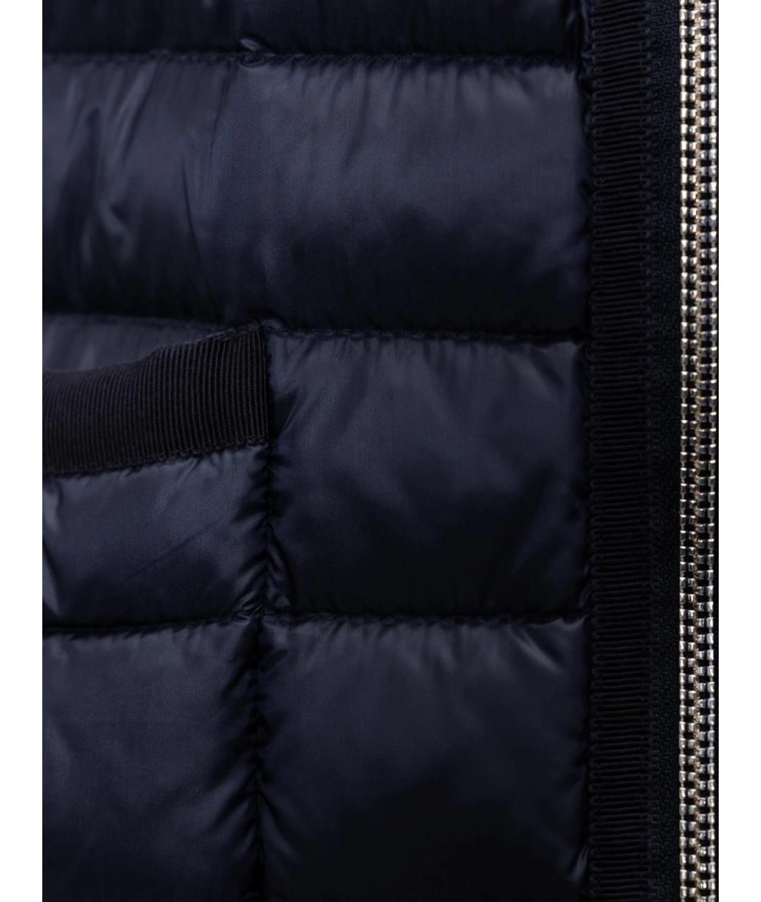 MONCLER Синий полиэстеровый пуховик, фото 3