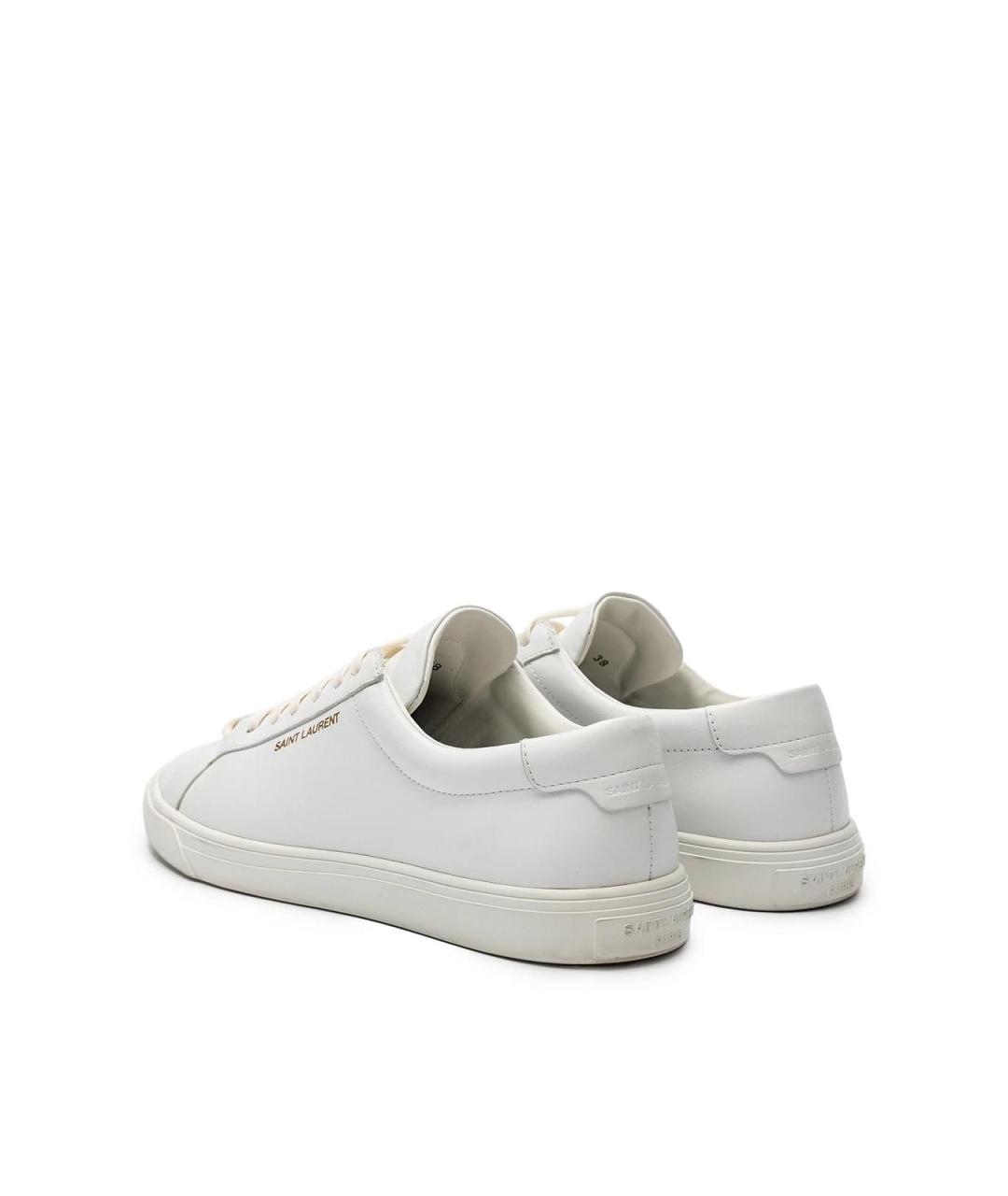 SAINT LAURENT Белые кожаные кеды, фото 3
