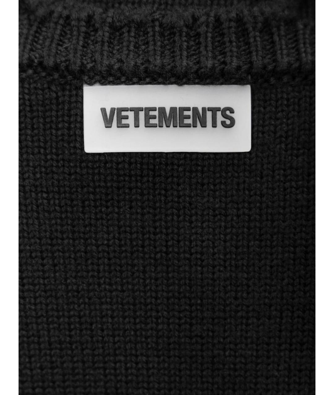 VETEMENTS Черный шерстяной джемпер / свитер, фото 3