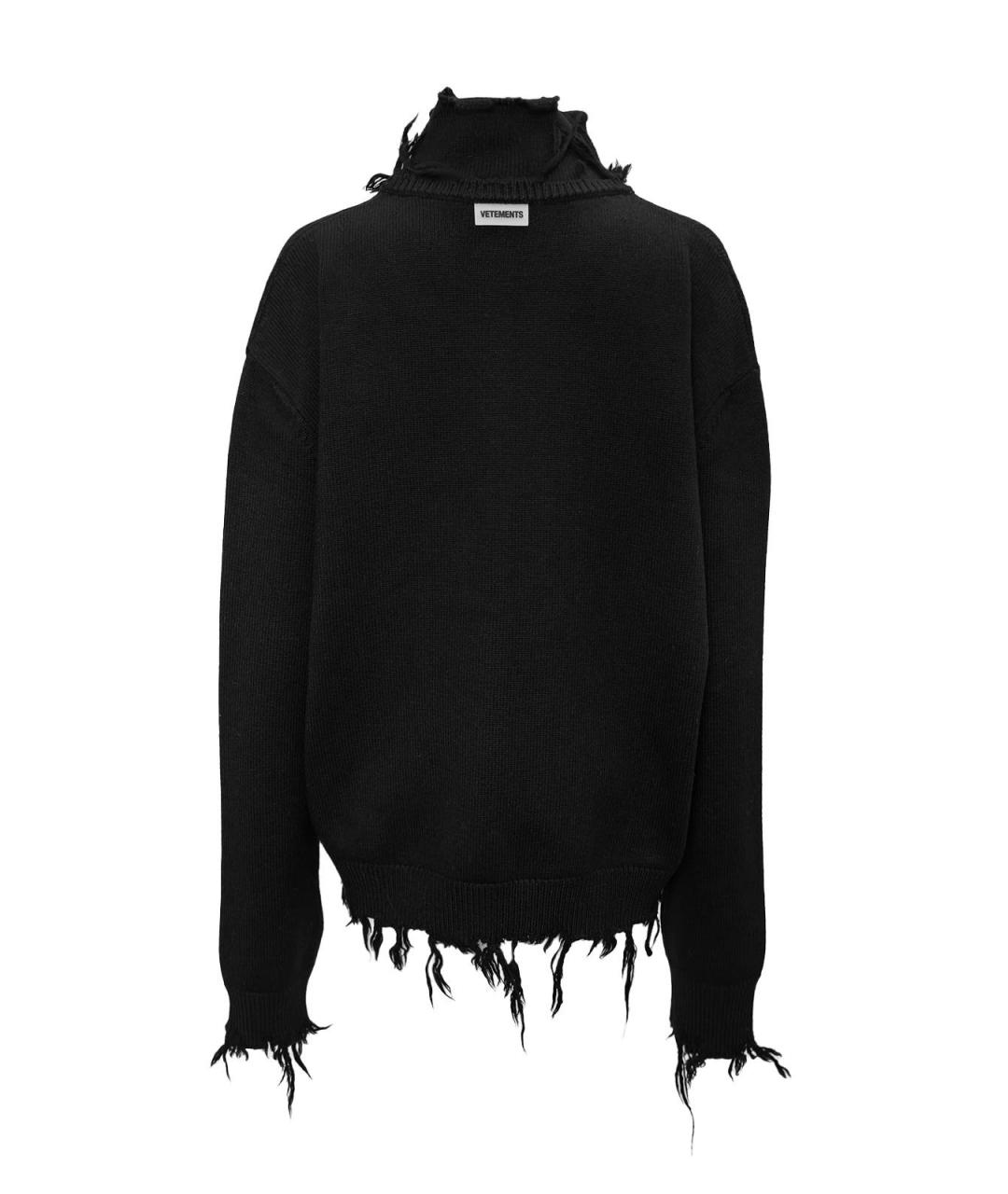 VETEMENTS Черный шерстяной джемпер / свитер, фото 2