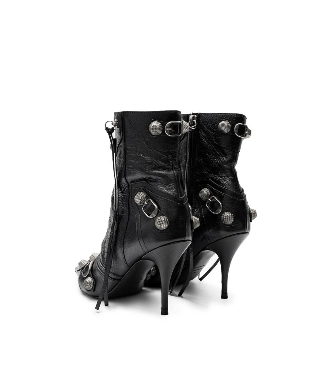 BALENCIAGA Черные кожаные ботильоны, фото 3