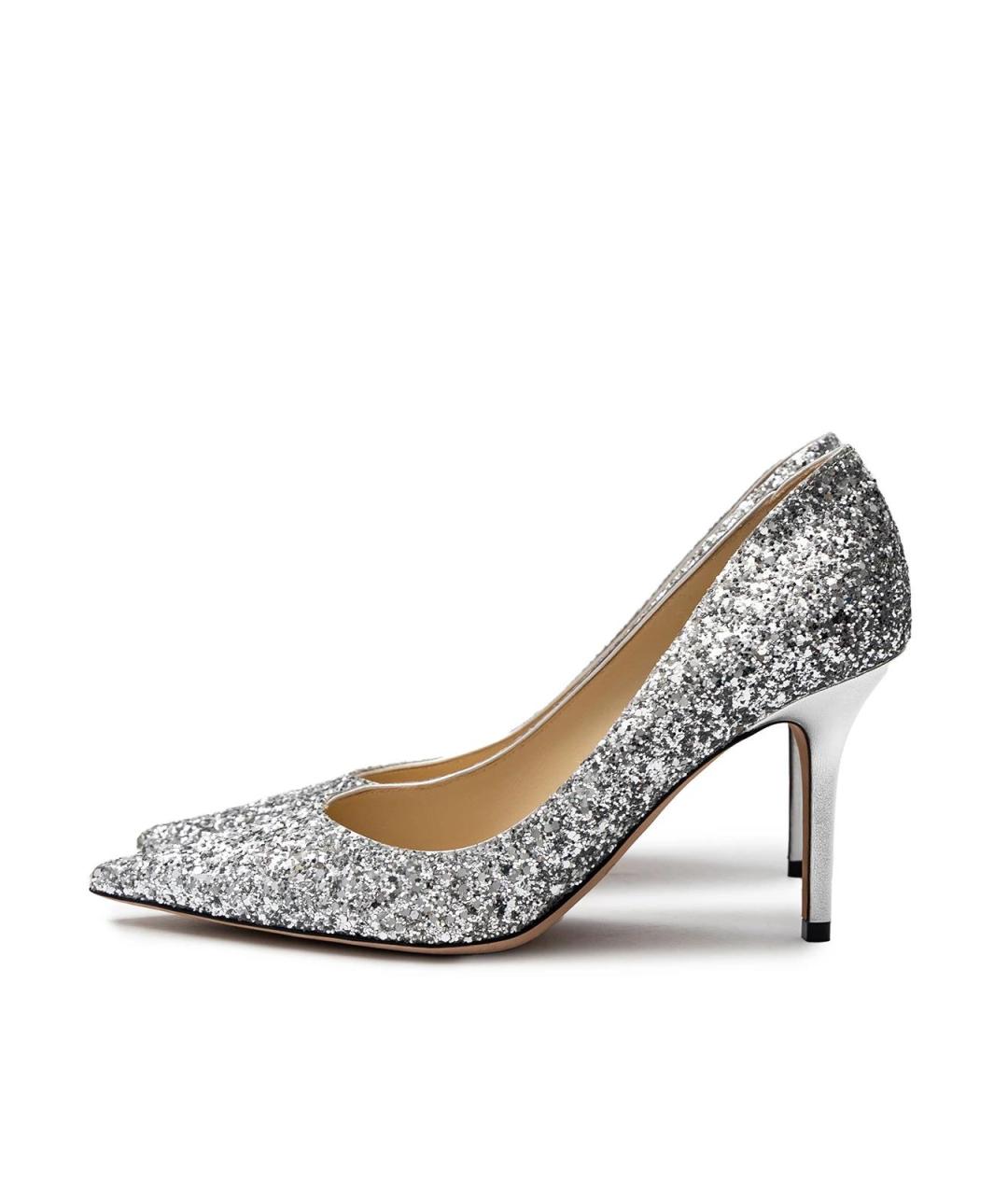 JIMMY CHOO Серебряные туфли, фото 5