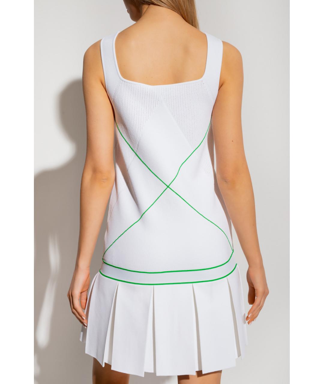 BOTTEGA VENETA Белое вискозное коктейльное платье, фото 4