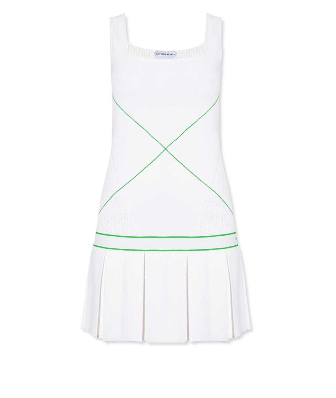 BOTTEGA VENETA Белое вискозное коктейльное платье, фото 1