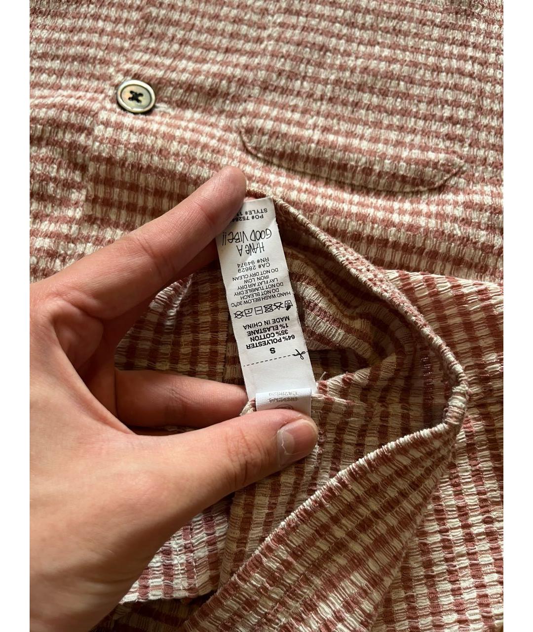 STUSSY Розовая полиэстеровая рубашка, фото 4