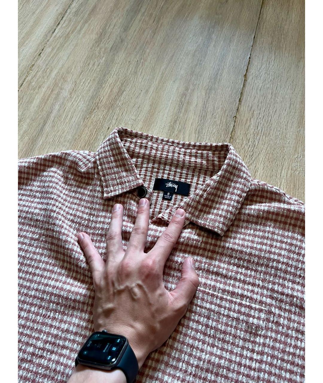 STUSSY Розовая полиэстеровая рубашка, фото 2