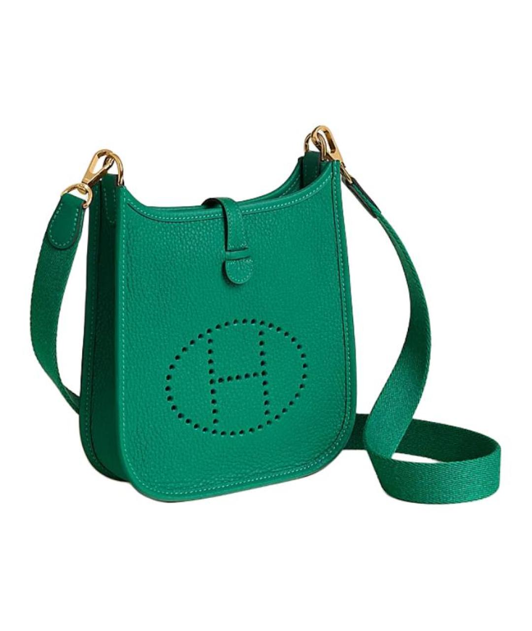 HERMES Зеленая кожаная сумка через плечо, фото 2