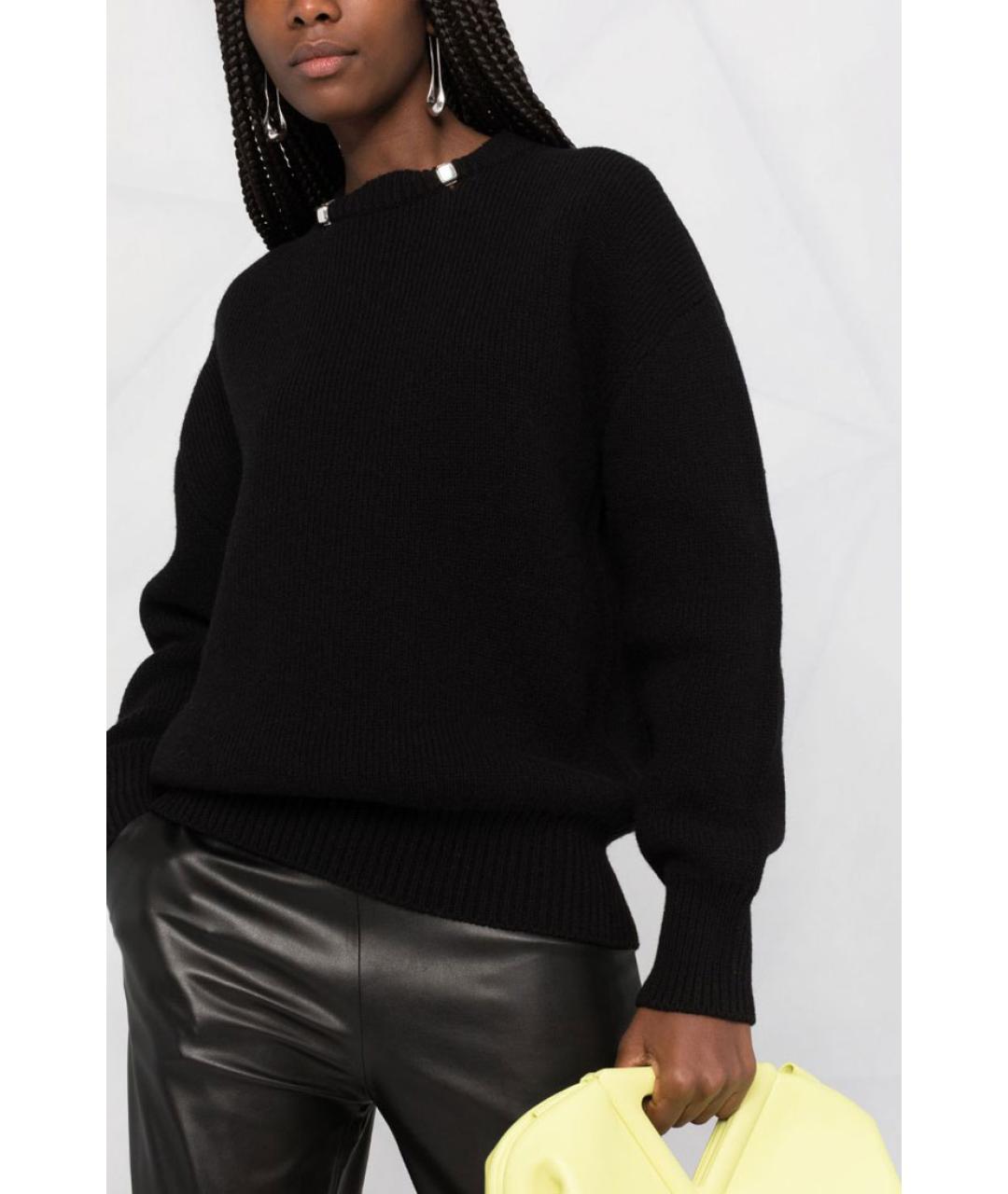 BOTTEGA VENETA Черный шерстяной джемпер / свитер, фото 2