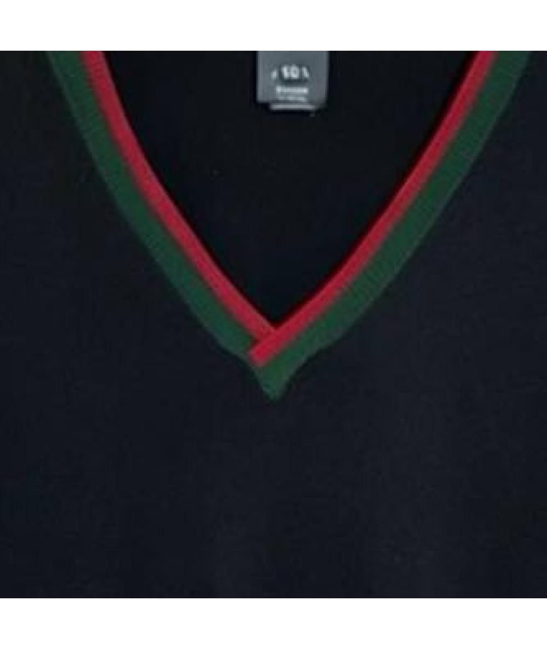 GUCCI Черный шерстяной джемпер / свитер, фото 4