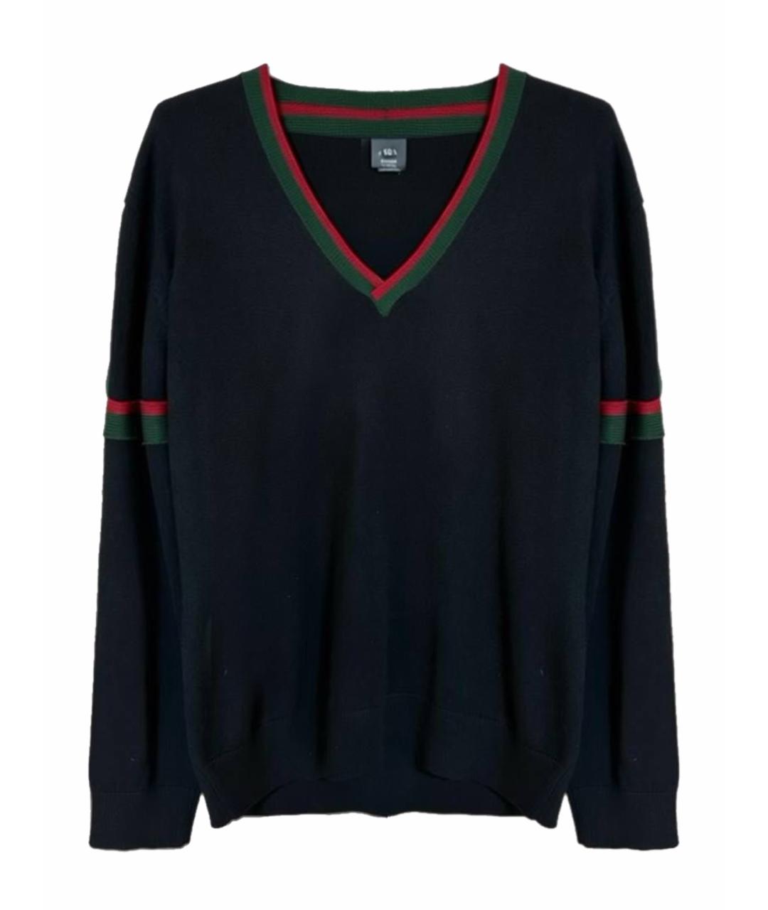 GUCCI Черный шерстяной джемпер / свитер, фото 1