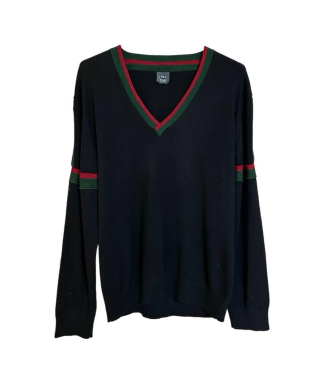 GUCCI Черный шерстяной джемпер / свитер, фото 5