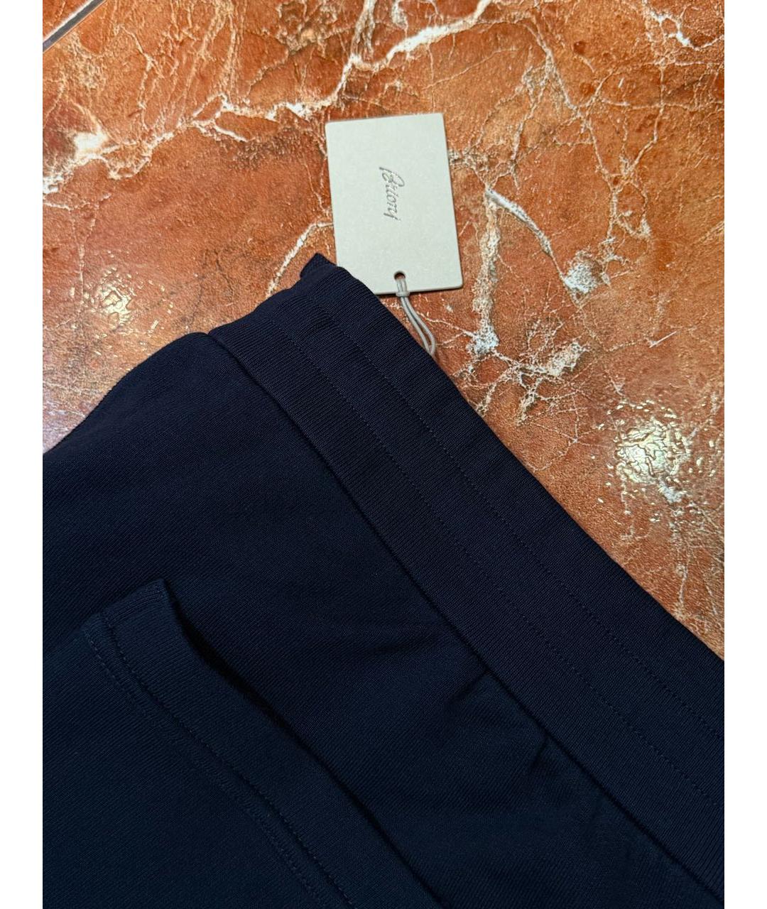 BRIONI Темно-синие хлопковые повседневные брюки, фото 6