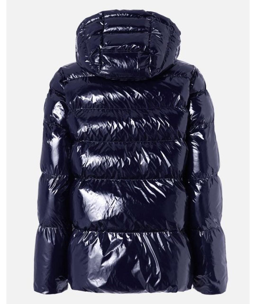 PINKO Темно-синяя полиуретановая куртка, фото 2